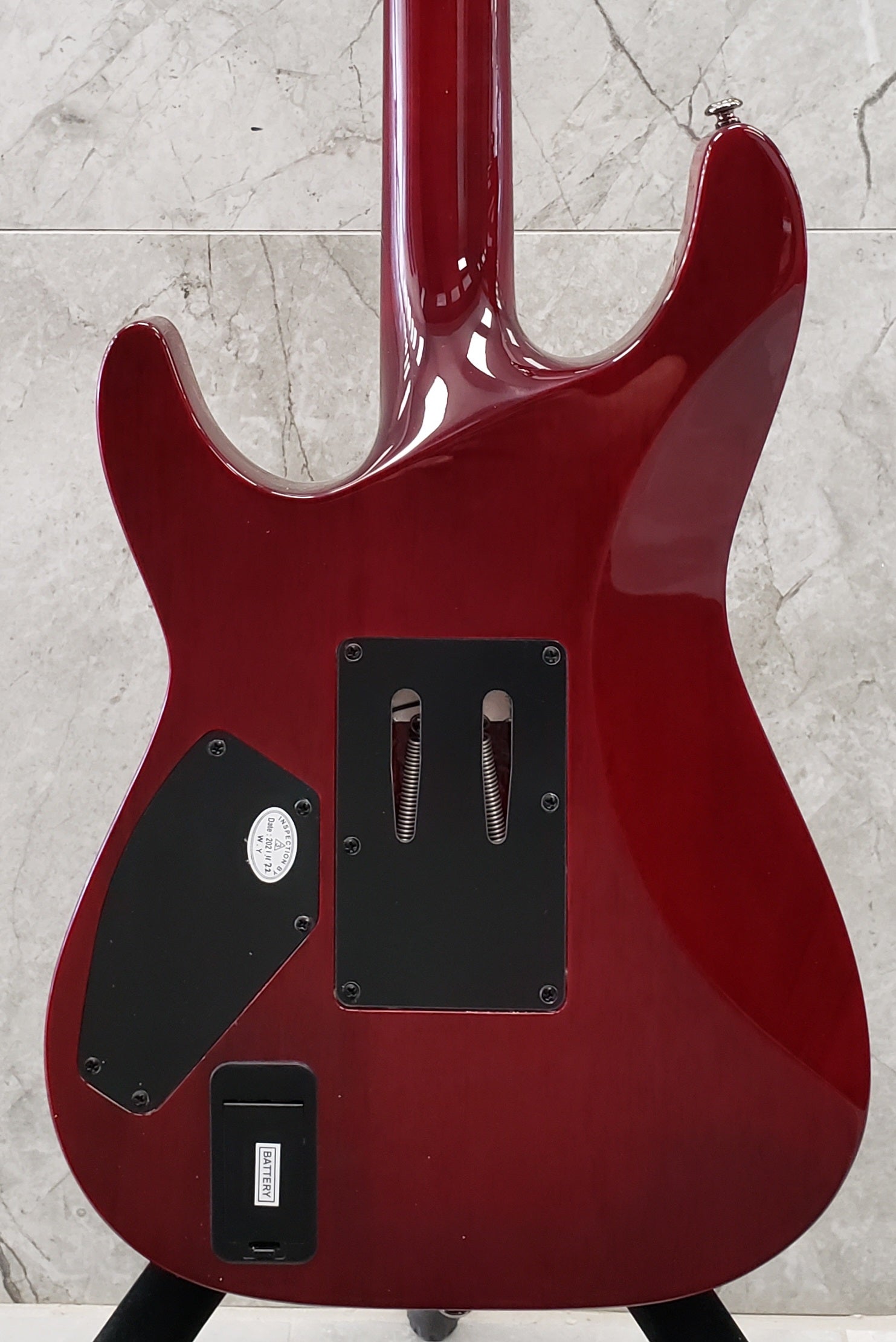 Schecter Hellraiser Series HR-C-1-FR-BCH Black Cherry Guitar with Floyd Rose and EMG 81TW/89 1794-SHC SERIAL NUMBER IW21072653 - 7.8 LBS