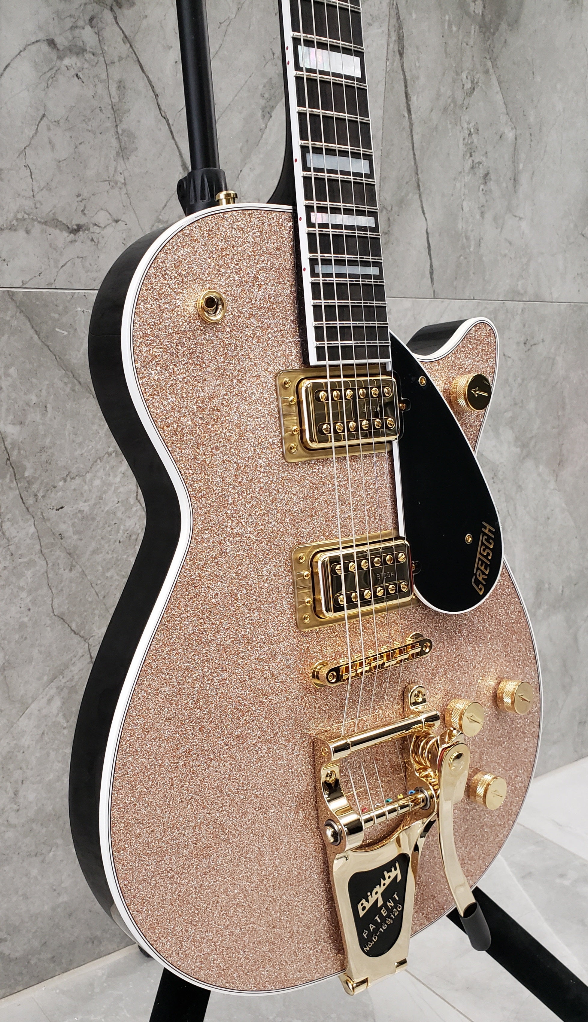 Gretsch G6229TG Limited Edition Players Edition Sparkle Jet BT with Bigsby and Gold Hardware, Ebony Fingerboard Champagne Sparkle 2403410816
