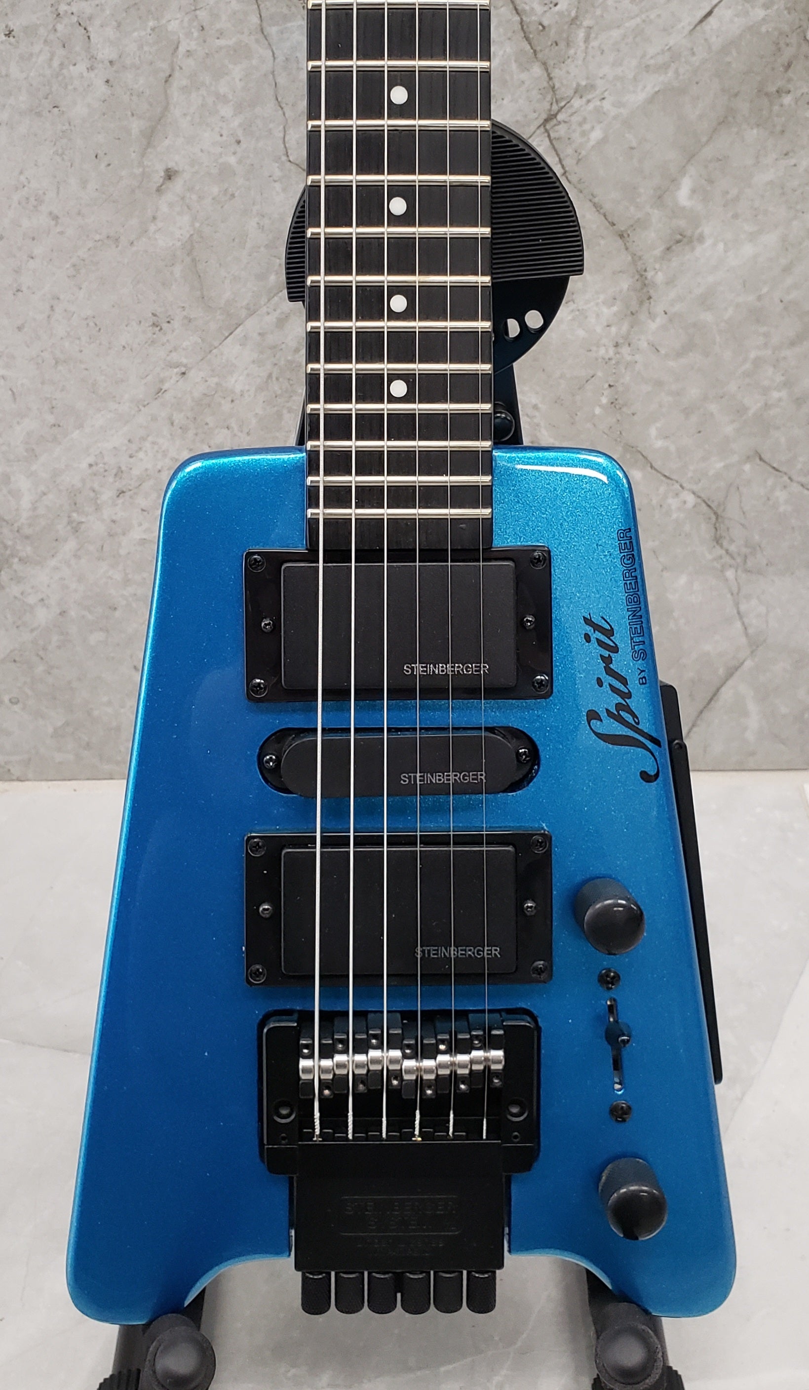 Steinberger Spirit GT PRO Deluxe Frost Blue GTPROFBBT w/ Gig Bag