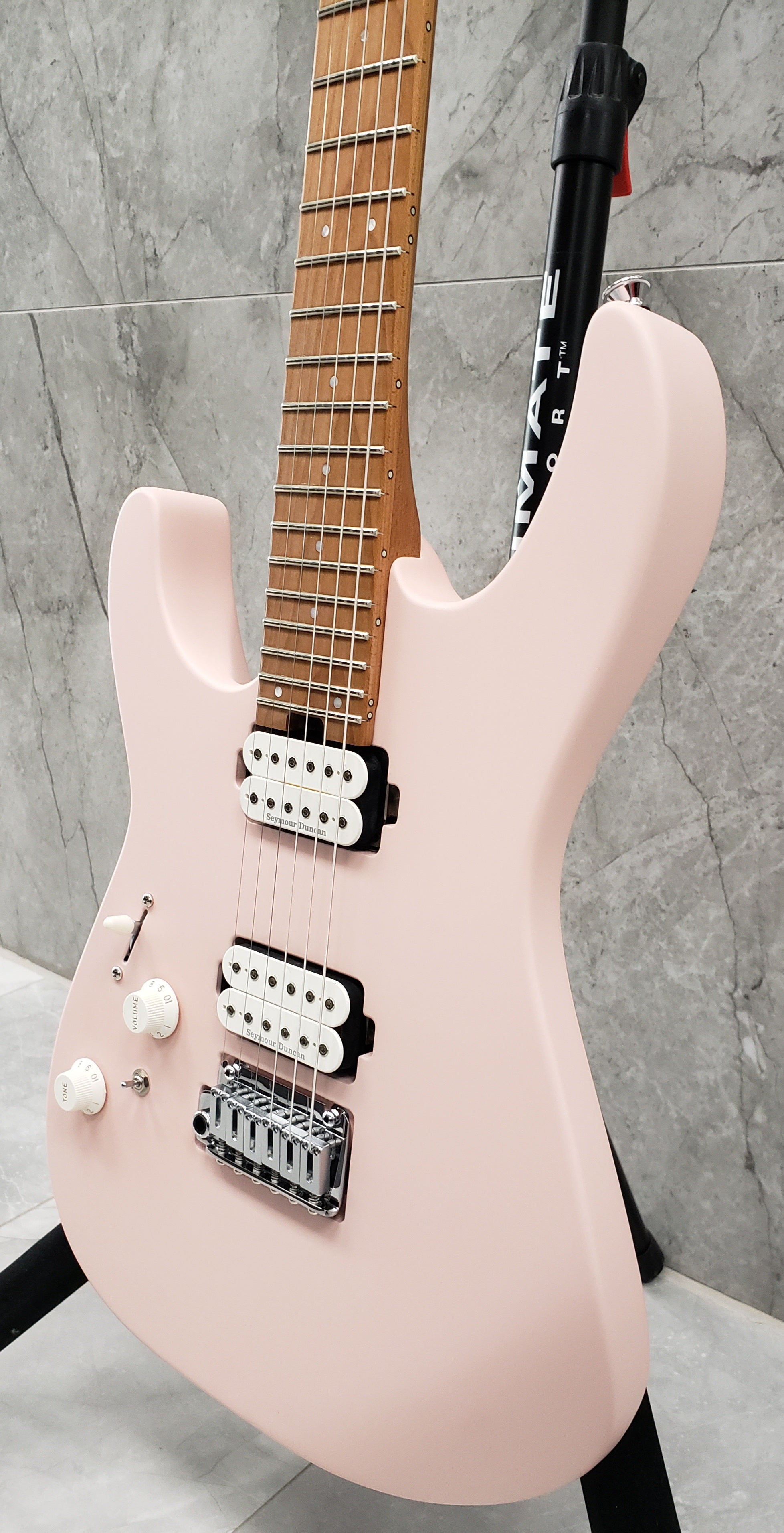 Charvel Left Handed Pro-Mod DK24 HH 2PT CM Caramelized Fingerboard Satin Shell Pink 2961411519