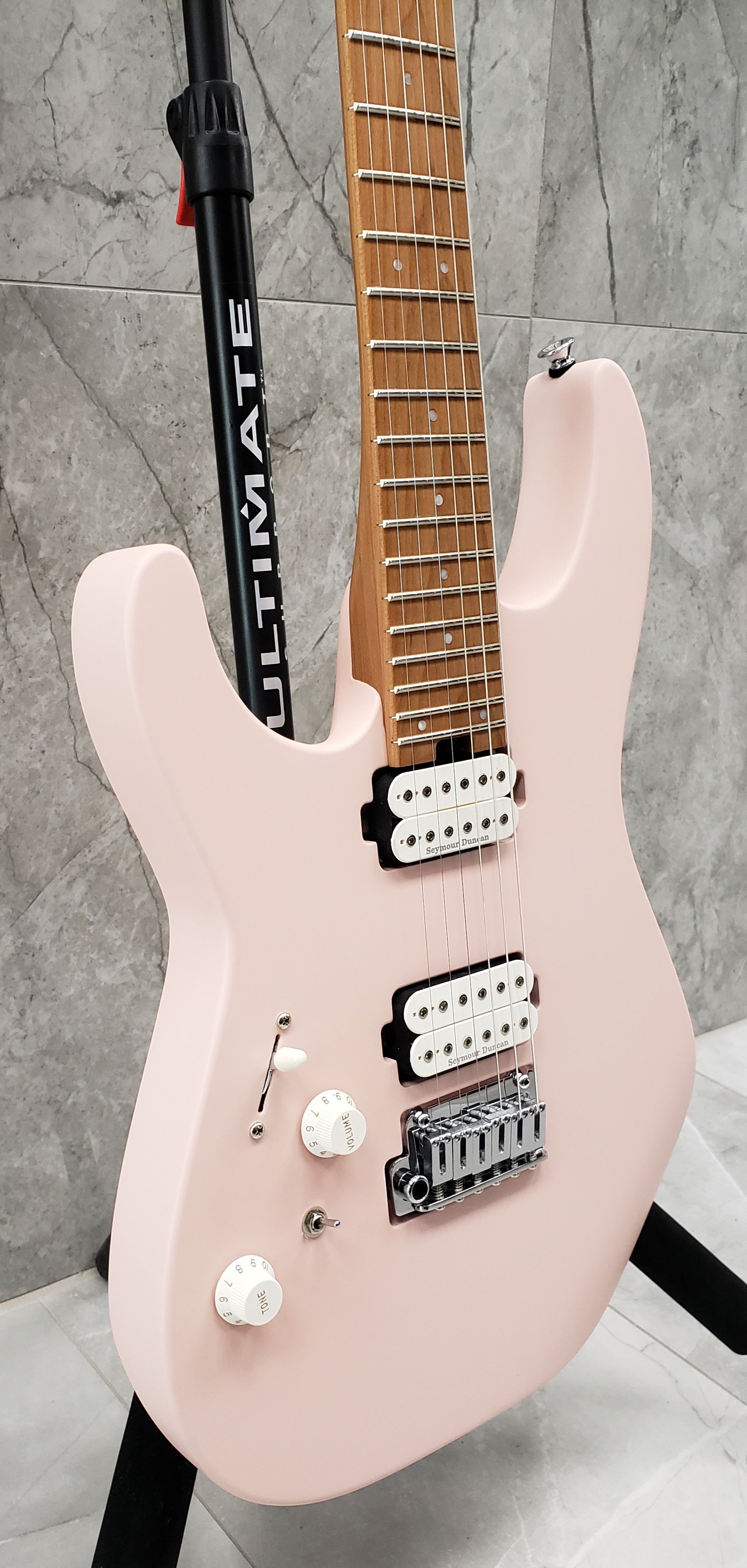 Charvel Left Handed Pro-Mod DK24 HH 2PT CM Caramelized Fingerboard Satin Shell Pink 2961411519