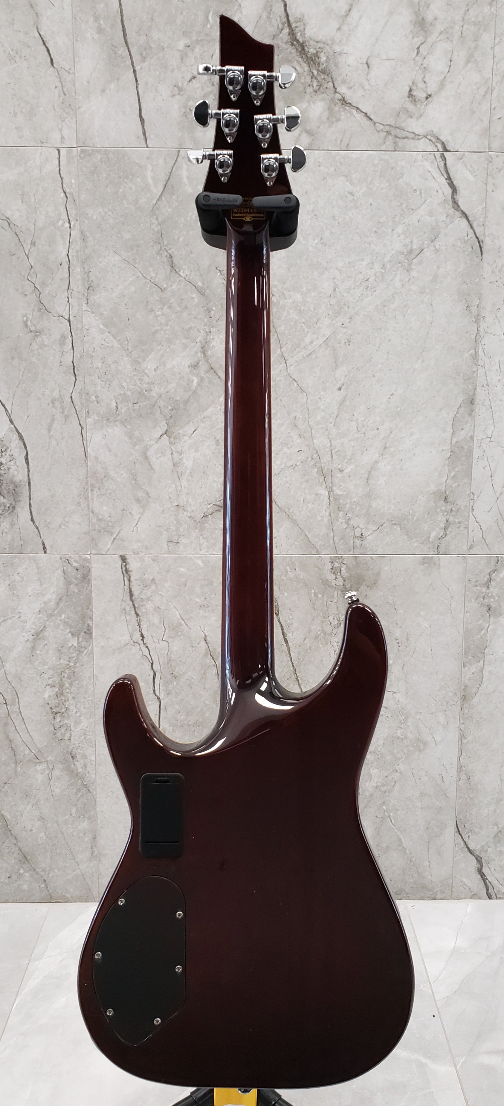 Schecter C-1 E/A Semi-hollowbody Electric Guitar Mahogany Body Flame Maple Top -  Rosewood Fingerboard -  Cat's Eye 640-shc