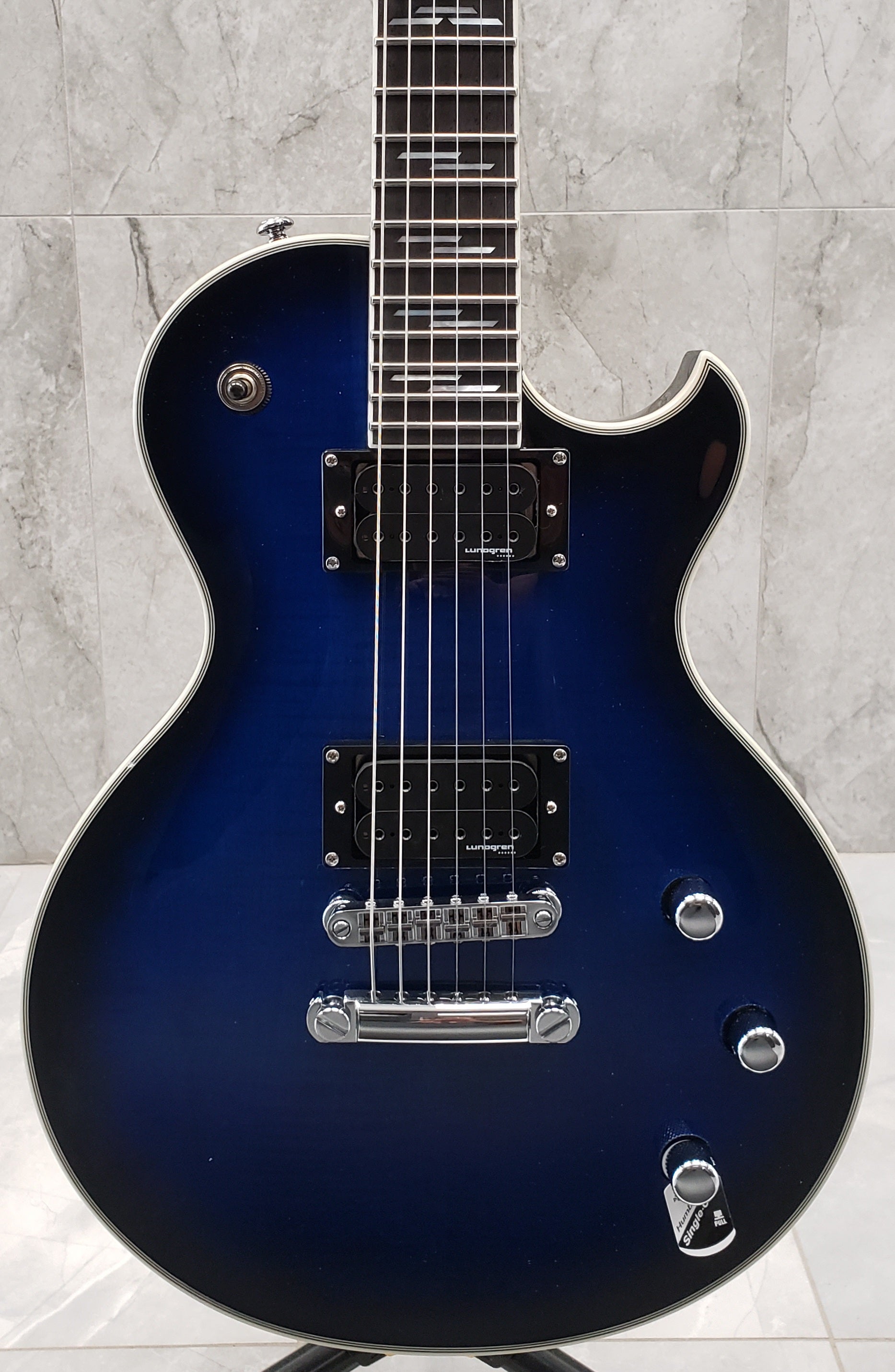 Schecter Solo-II Supreme in See Thru Blue Burst 2590-SHC