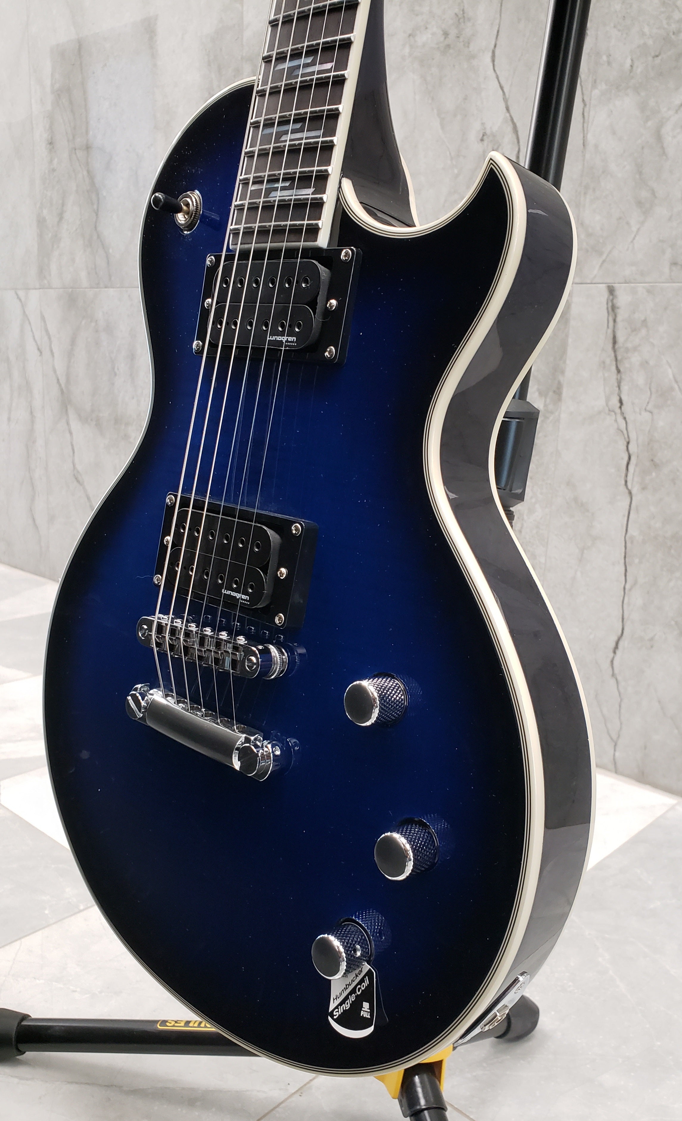 Schecter Solo-II Supreme in See Thru Blue Burst 2590-SHC