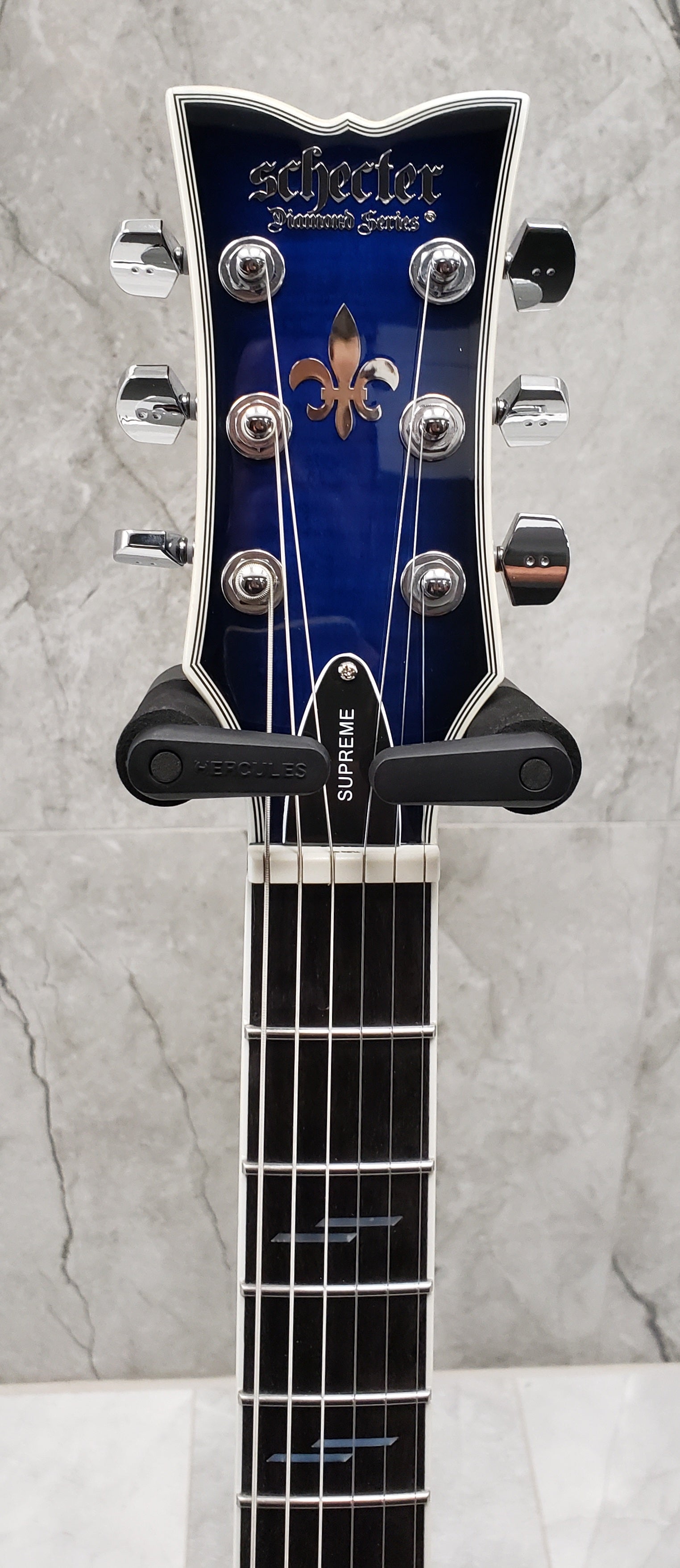 Schecter Solo-II Supreme in See Thru Blue Burst 2590-SHC