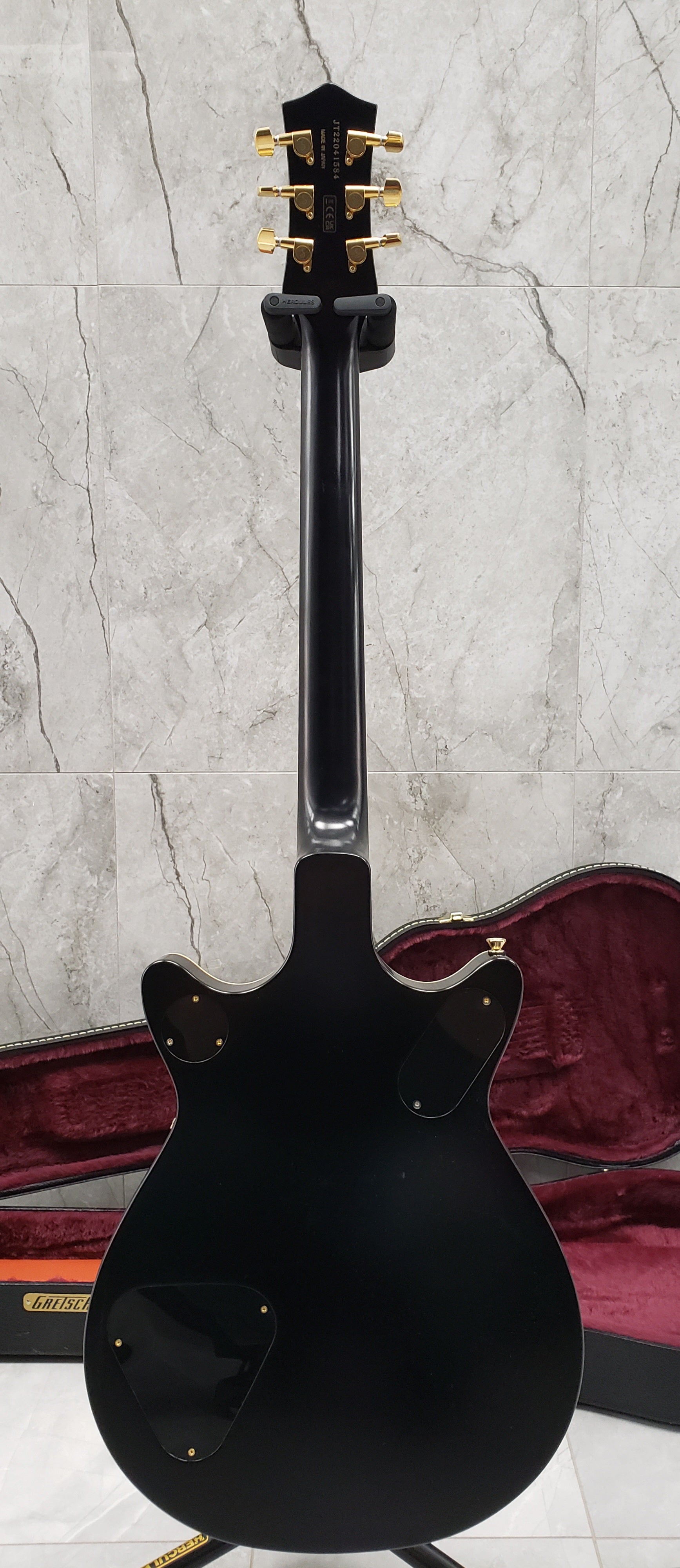 GRETSCH G6131-MY-RB Limited Edition Malcolm Young Signature Jet Ebony Fingerboard, Vintage Firebird Red 2411916845 SERIAL NUMBER JT22041584 - 7.6 LBS