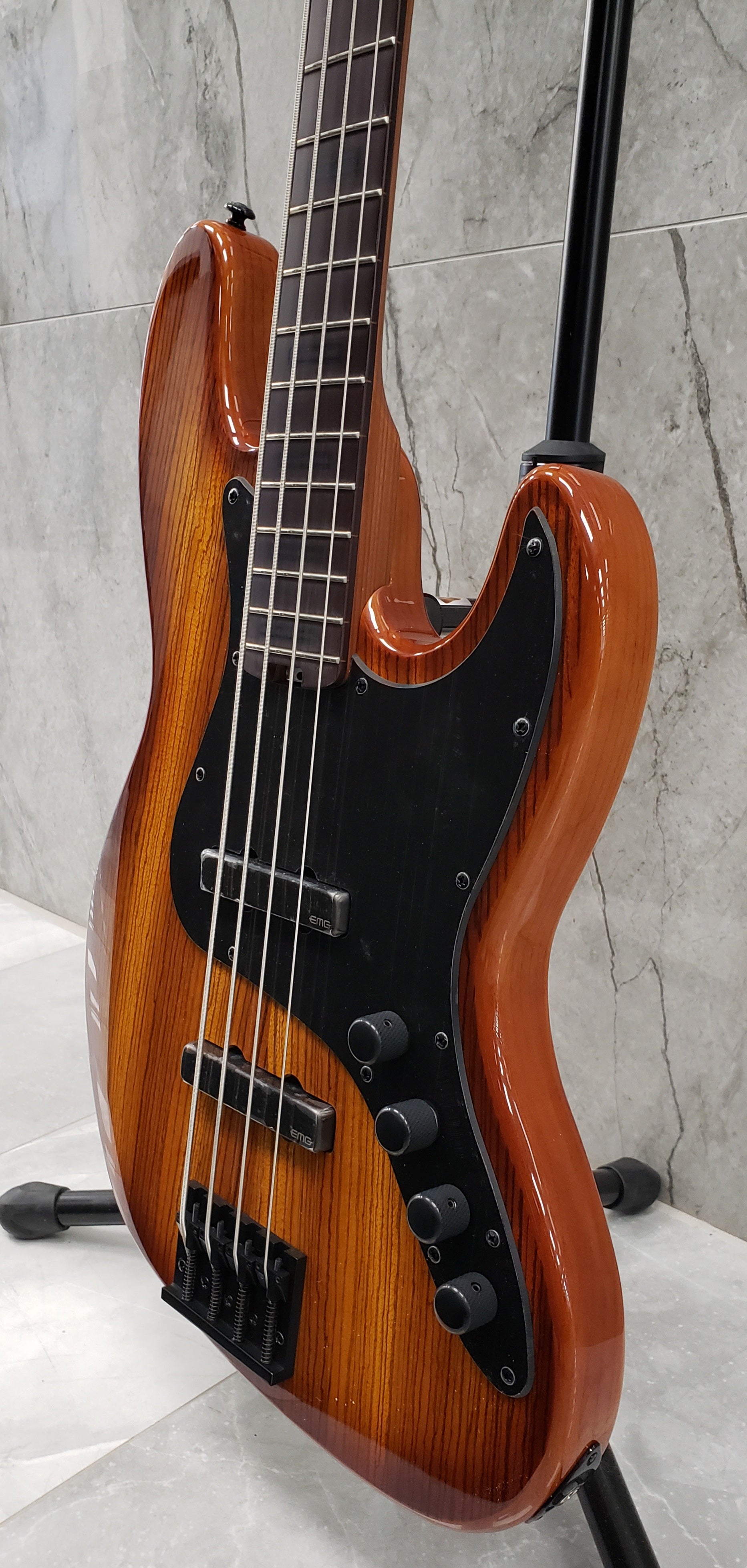 Schecter J-4 Exotic Electric Bass, Faded Vintage Sunburst 2926-SHC