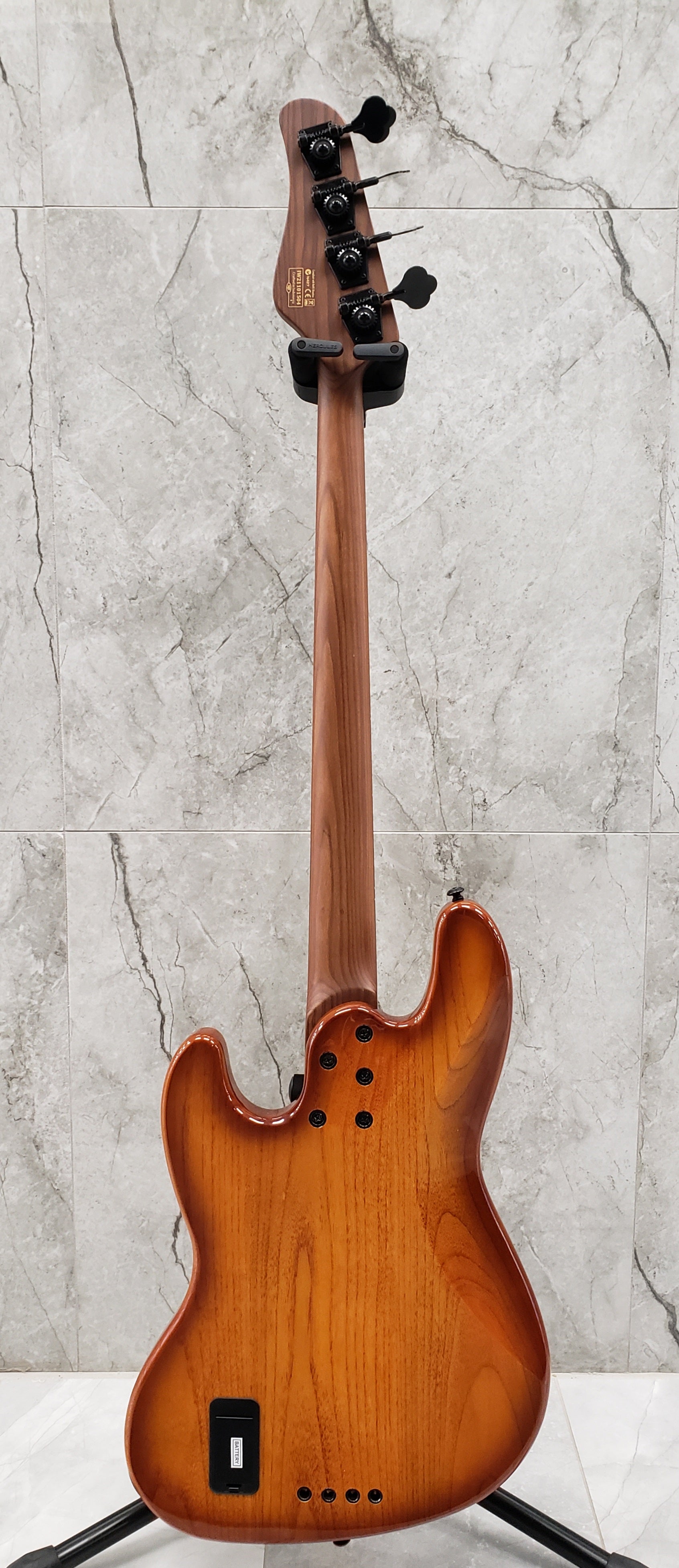 Schecter J-4 Exotic Electric Bass, Faded Vintage Sunburst 2926-SHC