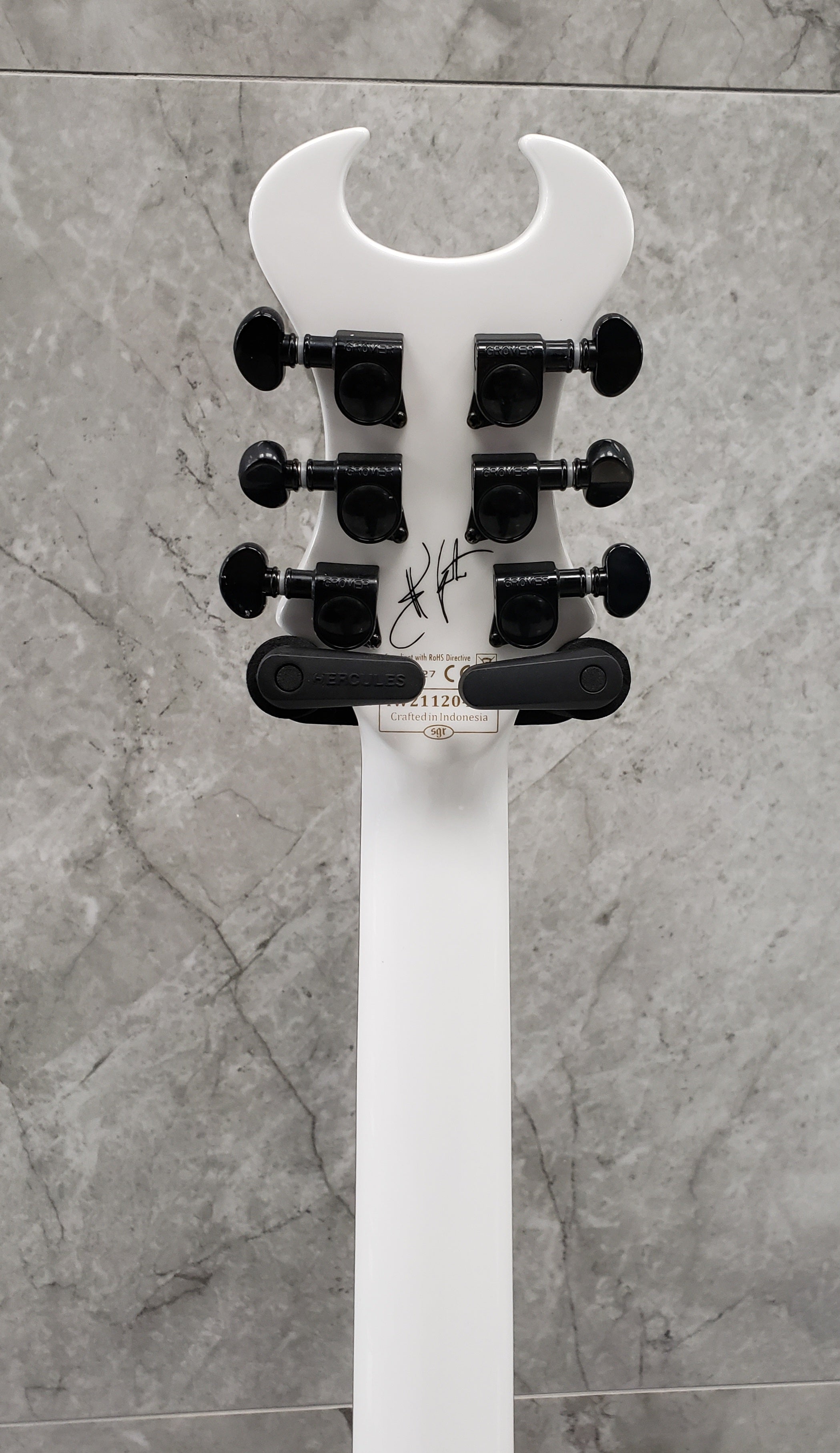 Schecter Synyster Standard Electric Guitar Gloss White with Black Pinstripes 1746-SHC