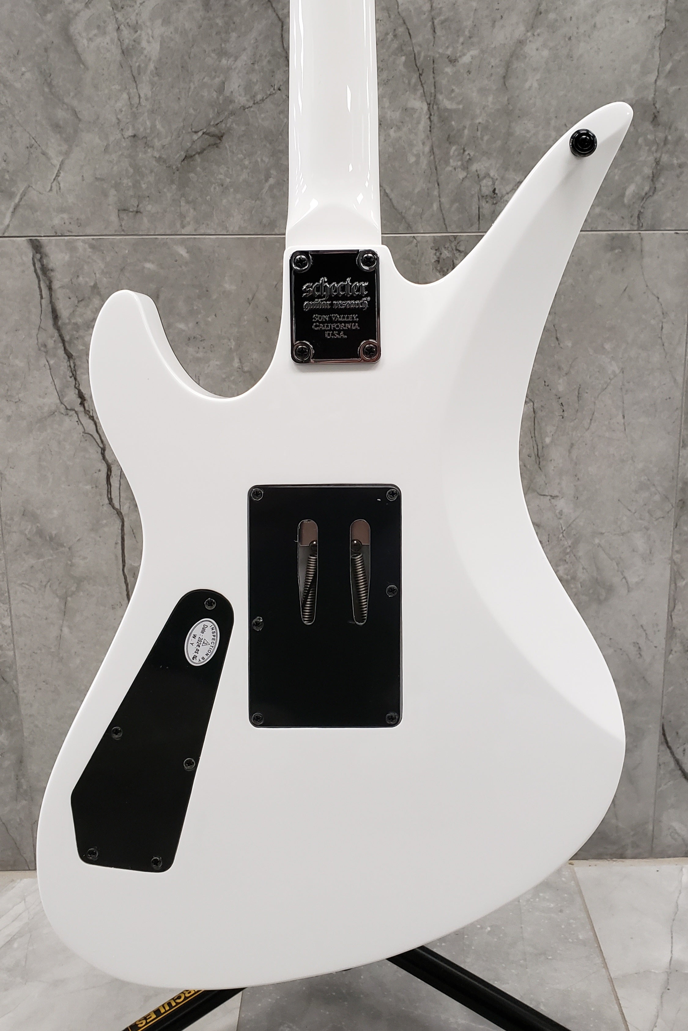 Schecter Synyster Standard Electric Guitar Gloss White with Black Pinstripes 1746-SHC