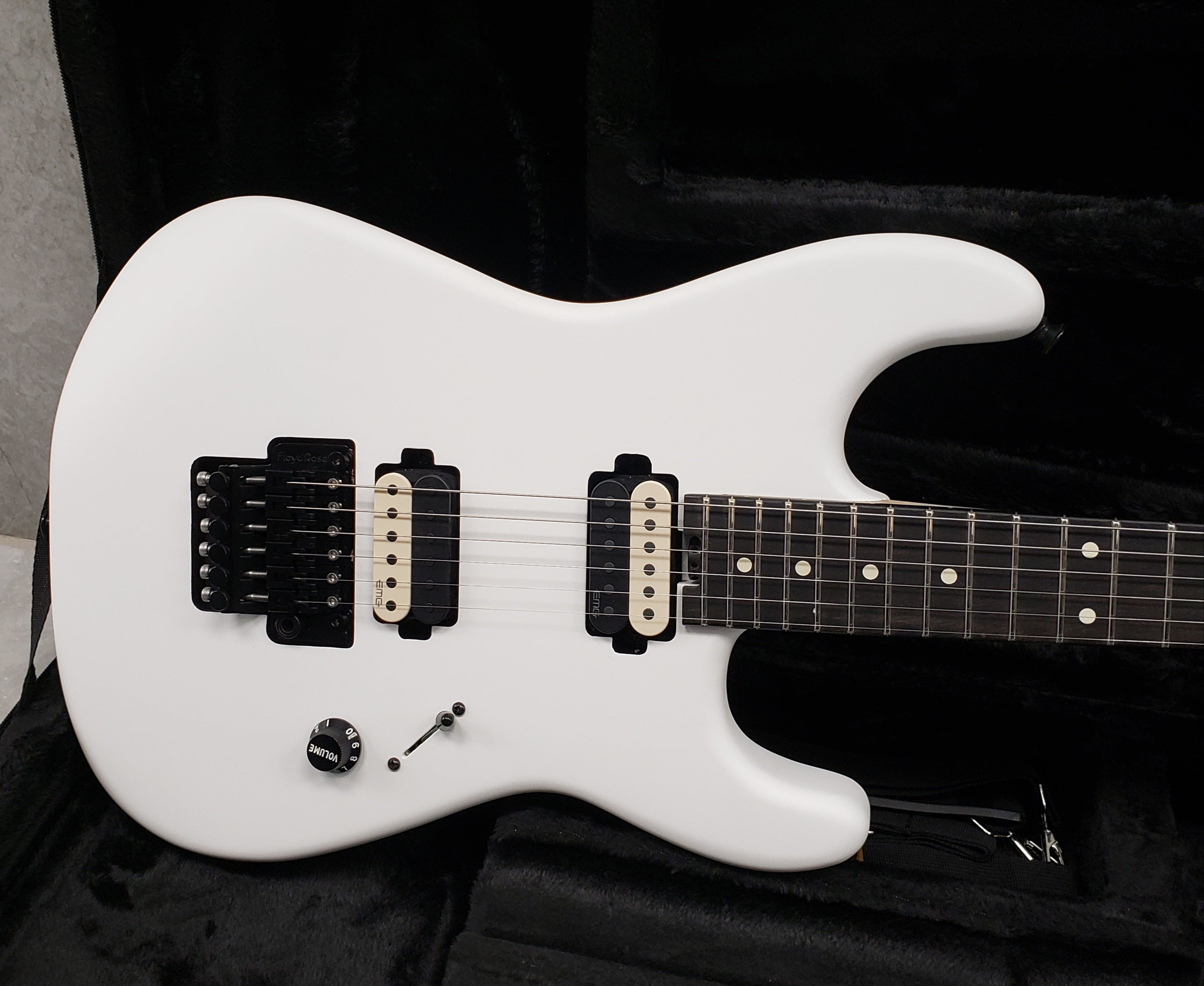 CHARVEL  Jim Root Signature Pro-Mod San Dimas Style 1 HH FR E, Ebony Fingerboard, Satin White 2965801876