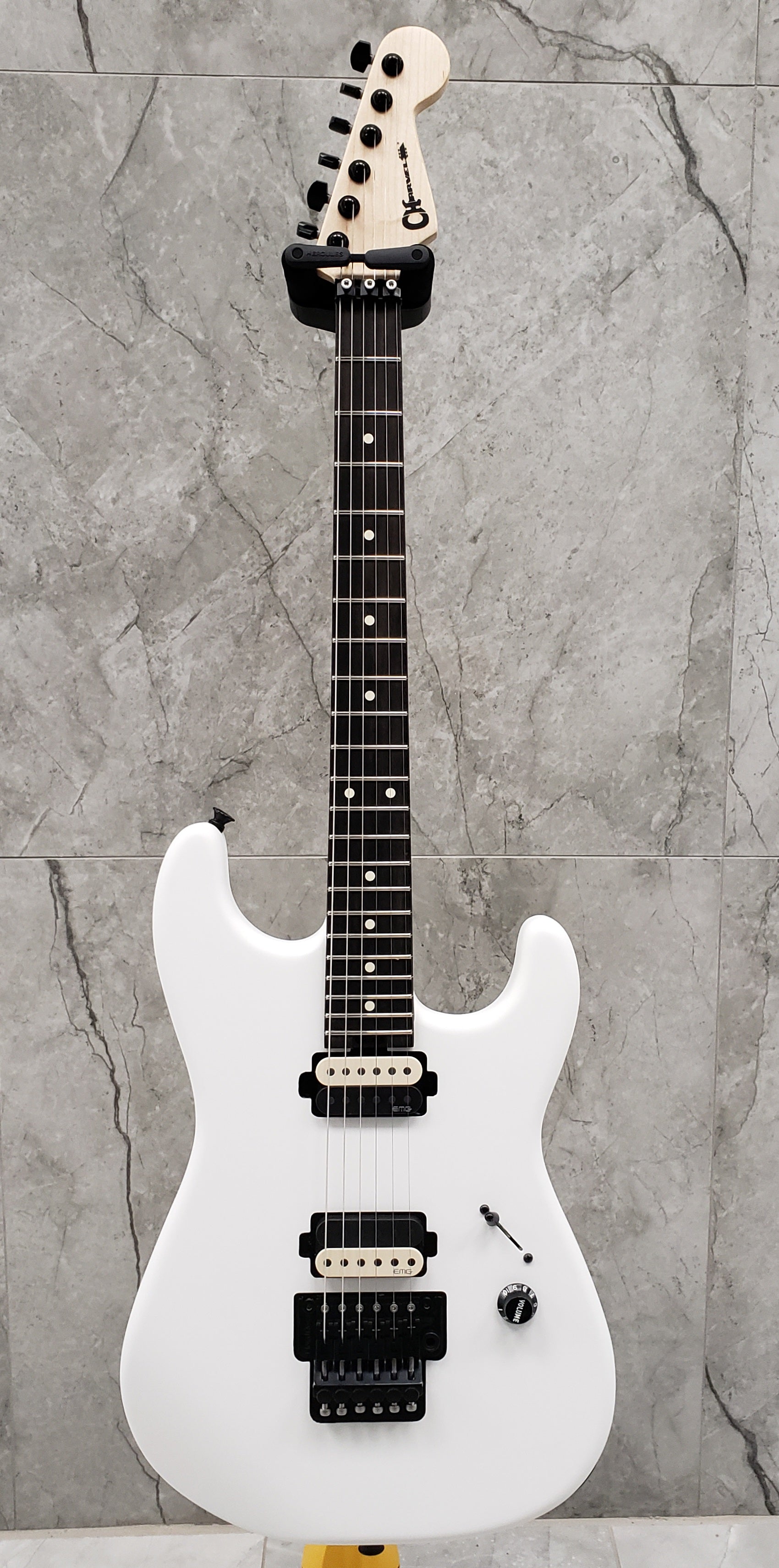 CHARVEL  Jim Root Signature Pro-Mod San Dimas Style 1 HH FR E, Ebony Fingerboard, Satin White 2965801876