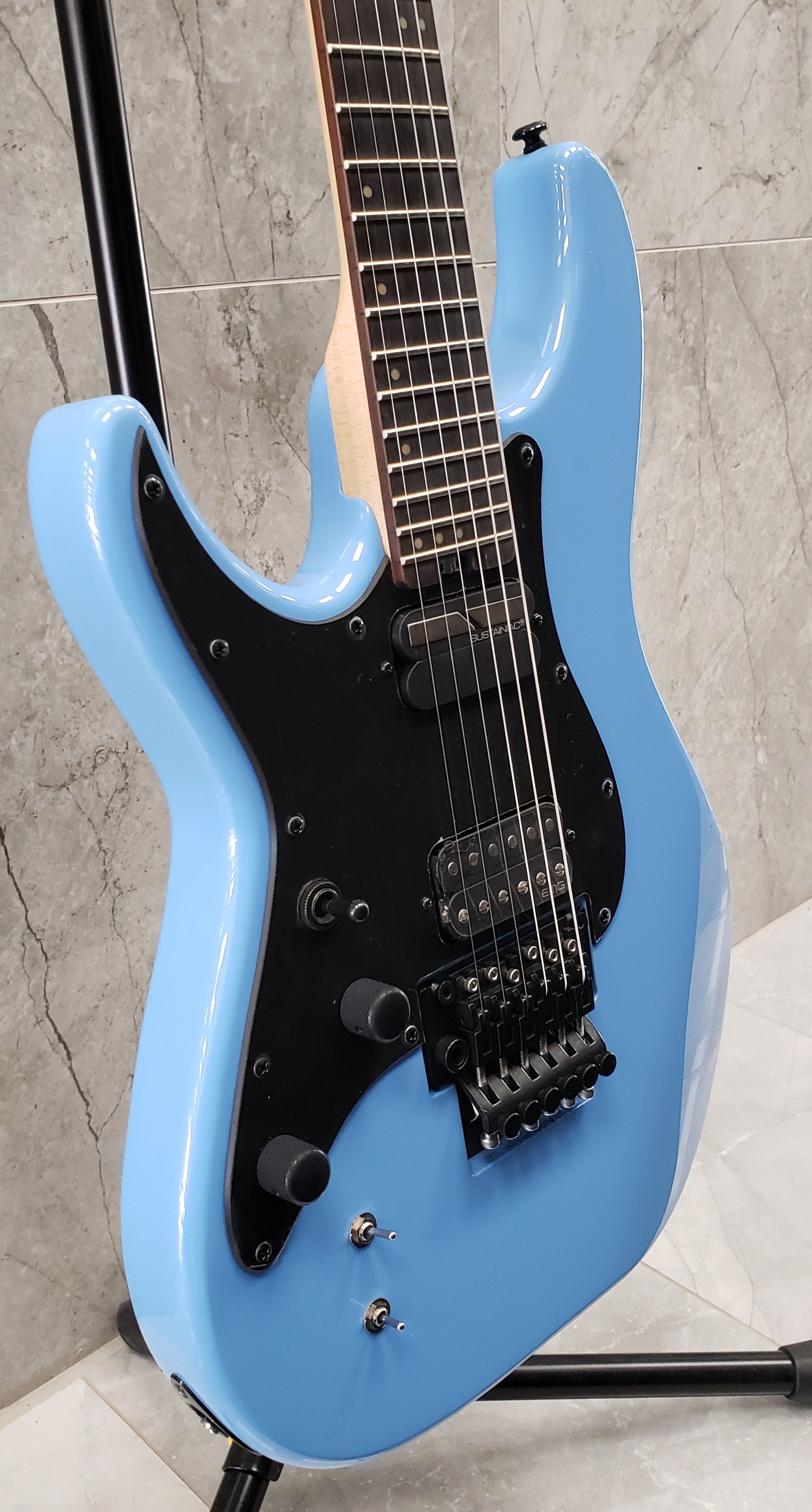 Schecter Sun Valley Super Shredder FR S W/ SUSTAINIAC Left Handed Electric Guitar Riviera Blue 1290-SHC