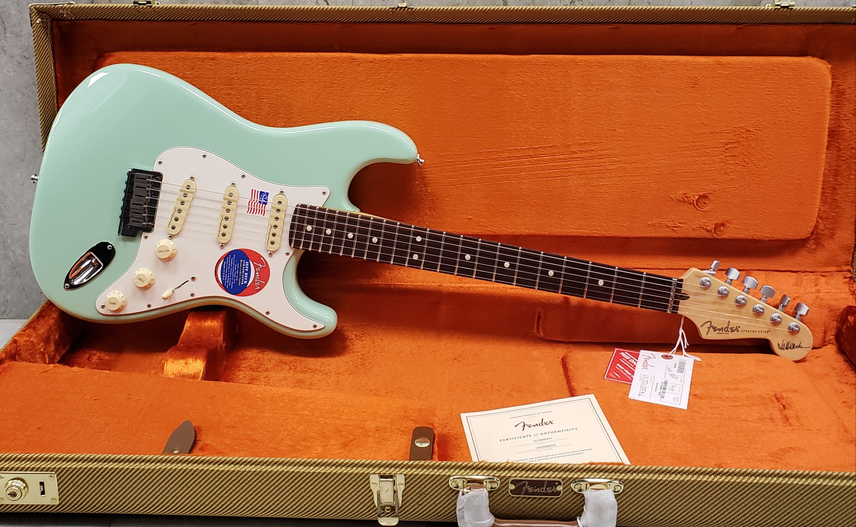 Fender Jeff Beck Stratocaster Rosewood Fingerboard Surf Green 0119600857