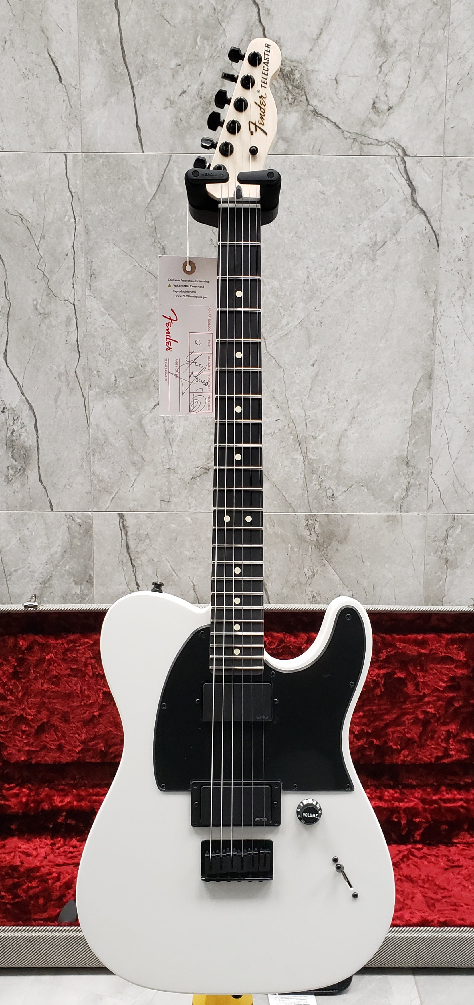 Fender Jim Root Telecaster Ebony Fingerboard Flat White 0134444780 SERIAL NUMBER MX22284554 8.4 LBS
