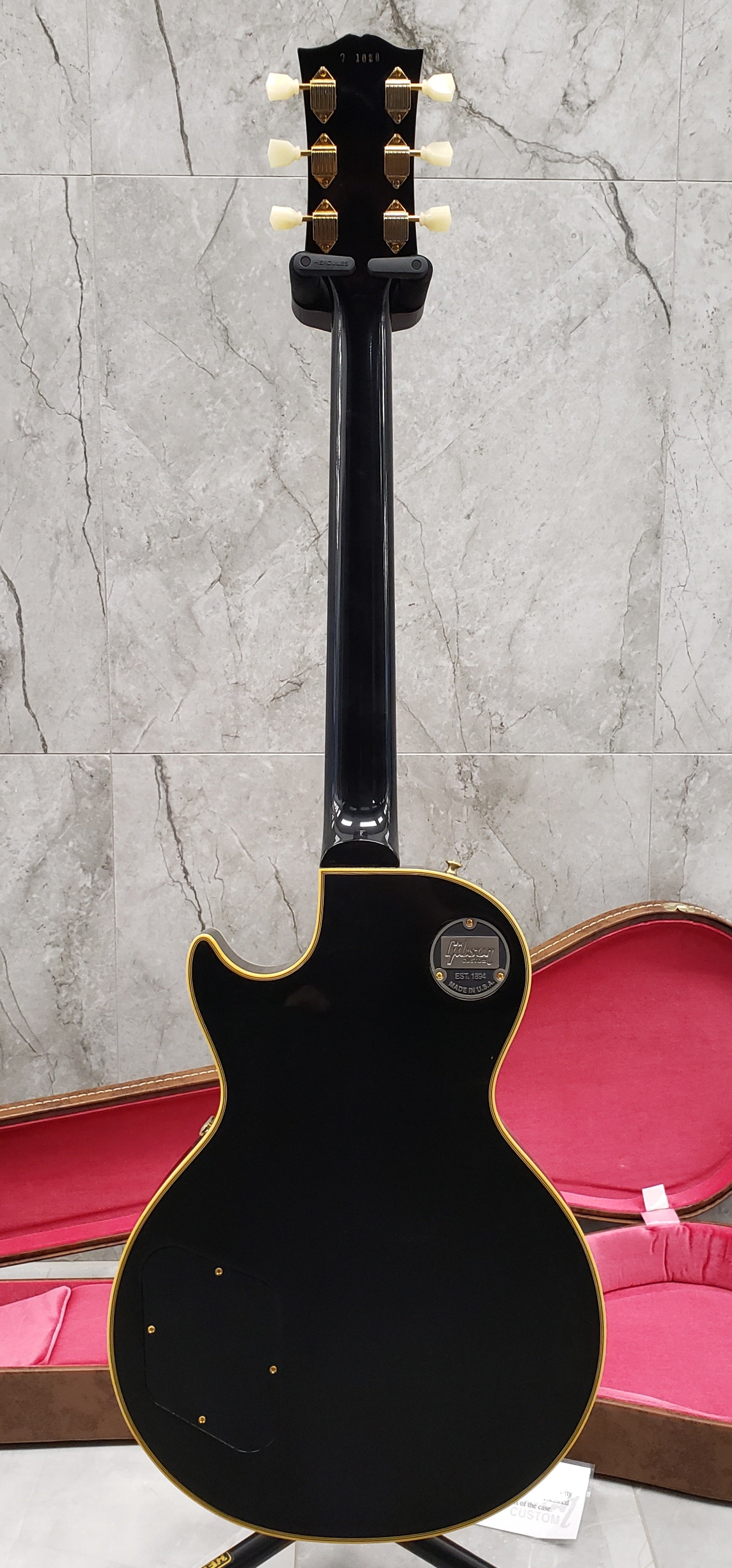 Gibson Custom Shop 1957 Les Paul Custom Reissue 3 Pickup VOS LPB357VOEBGH SERIAL NUMBER 7 1828 - 9.8LBS
