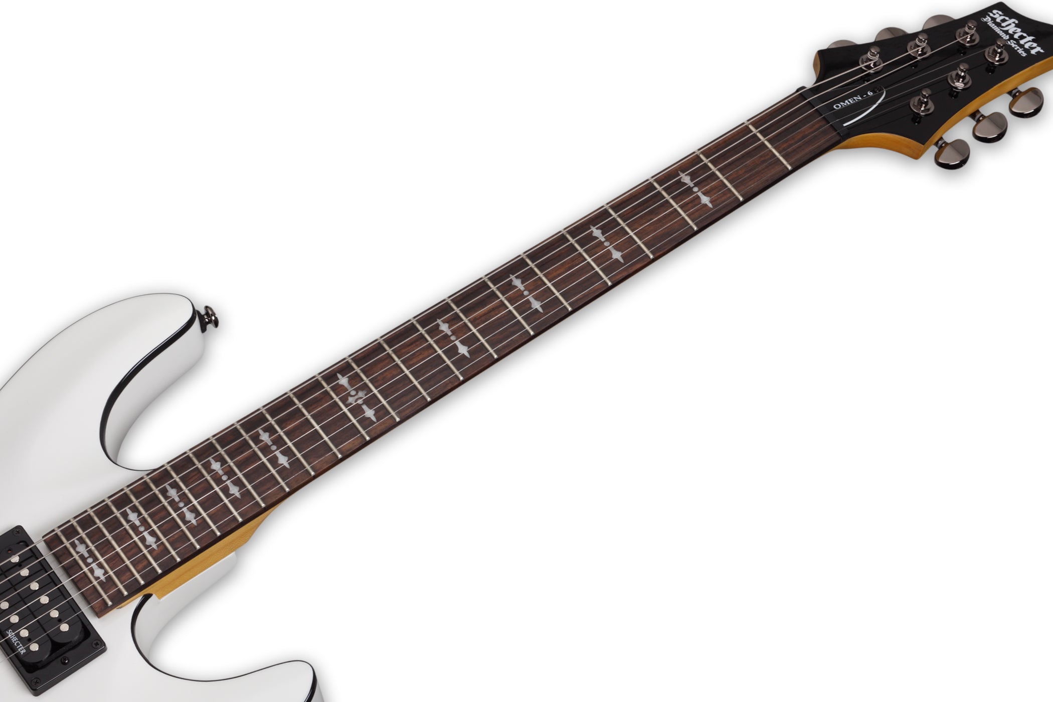 Schecter Omen Series OMEN-6-WHT Vintage White Guitar with Schecter Diamond Plus Vintage White 2061-SHC