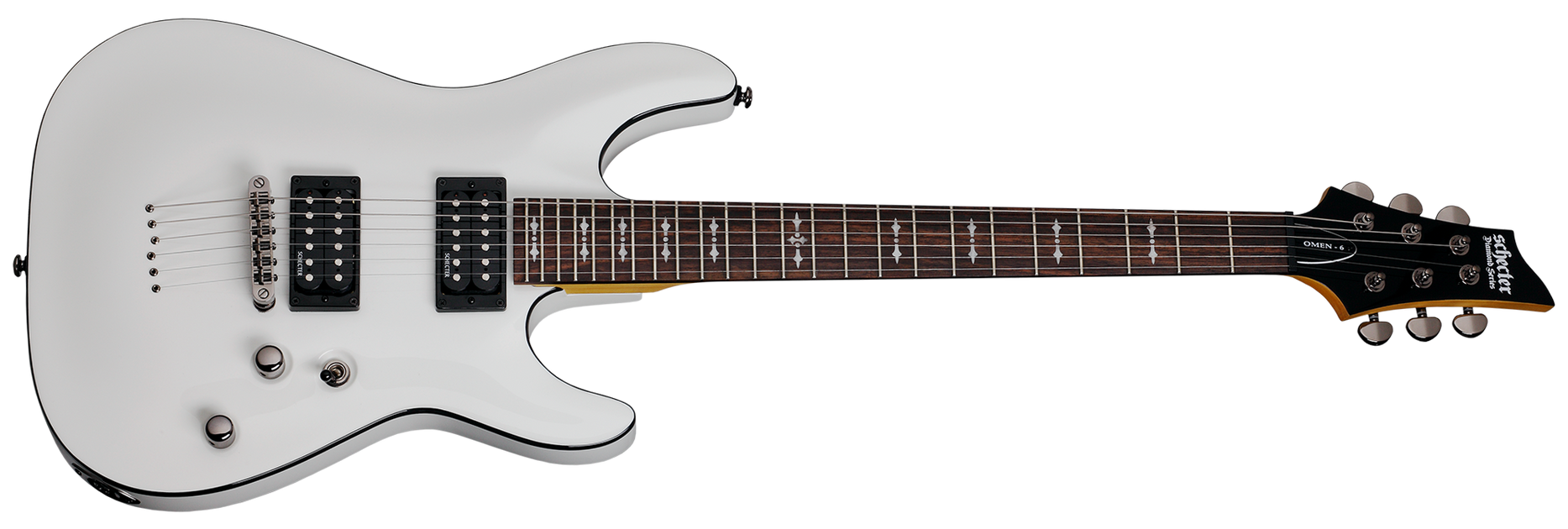 Schecter Omen Series OMEN-6-WHT Vintage White Guitar with Schecter