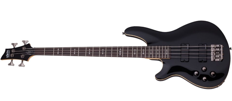 Schecter Omen-4 Left Handed Rosewood Fretboard Electric Bass Gloss Black 2092-SHC