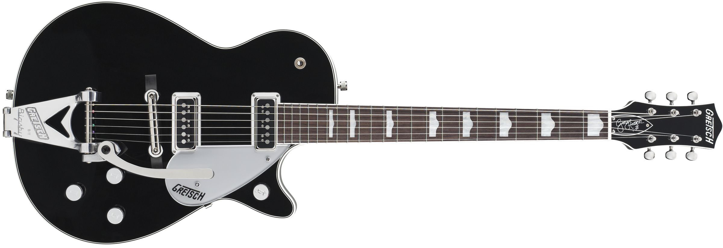 Gretsch G6128T-GH George Harrison Signature Duo Jet with Bigsby, Rosewood Fingerboard, Black 2400416806