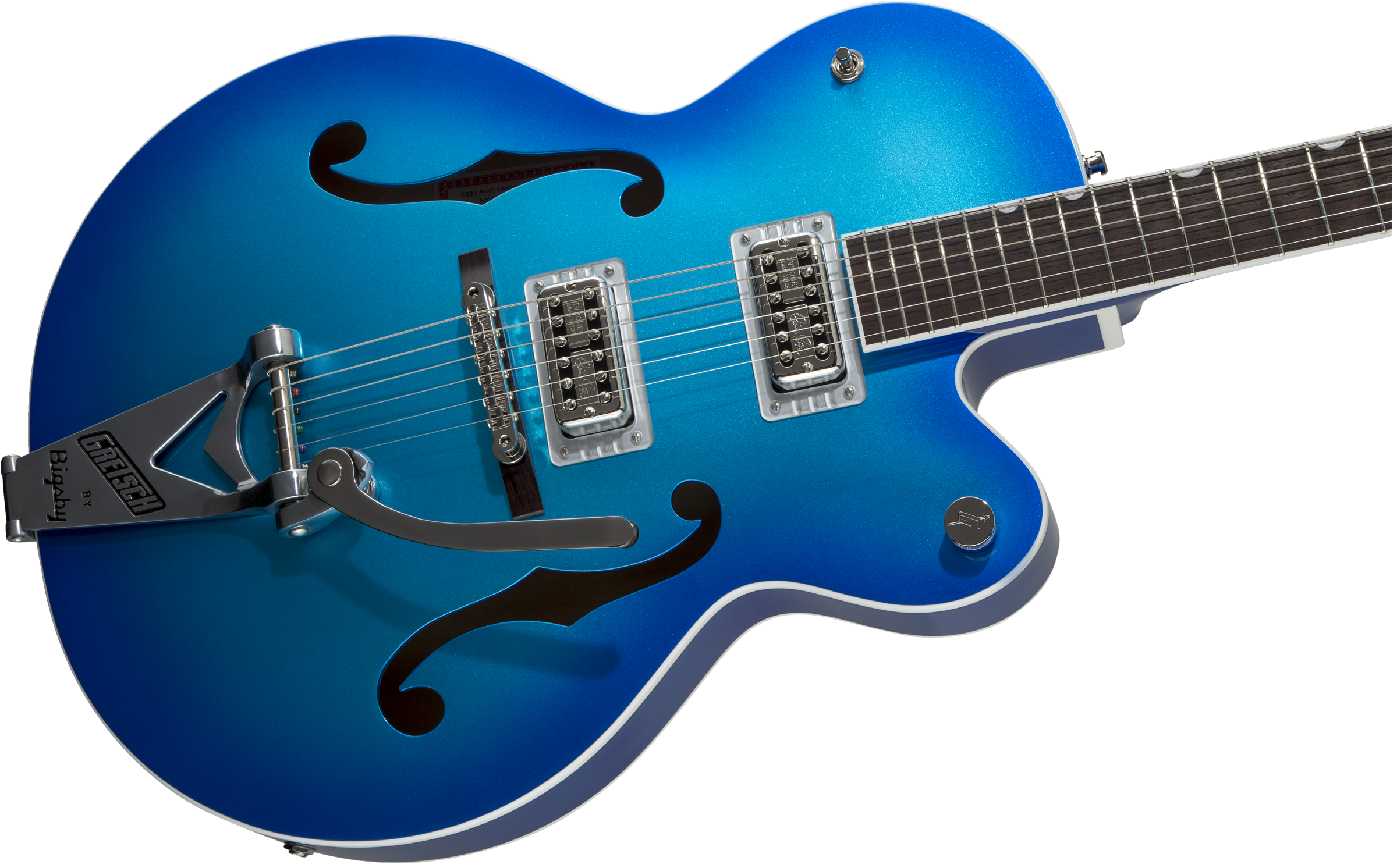 Gretsch G6120T-HR Brian Setzer Signature Hot Rod Hollow Body with Bigsby Rosewood Fingerboard Candy Blue Burst