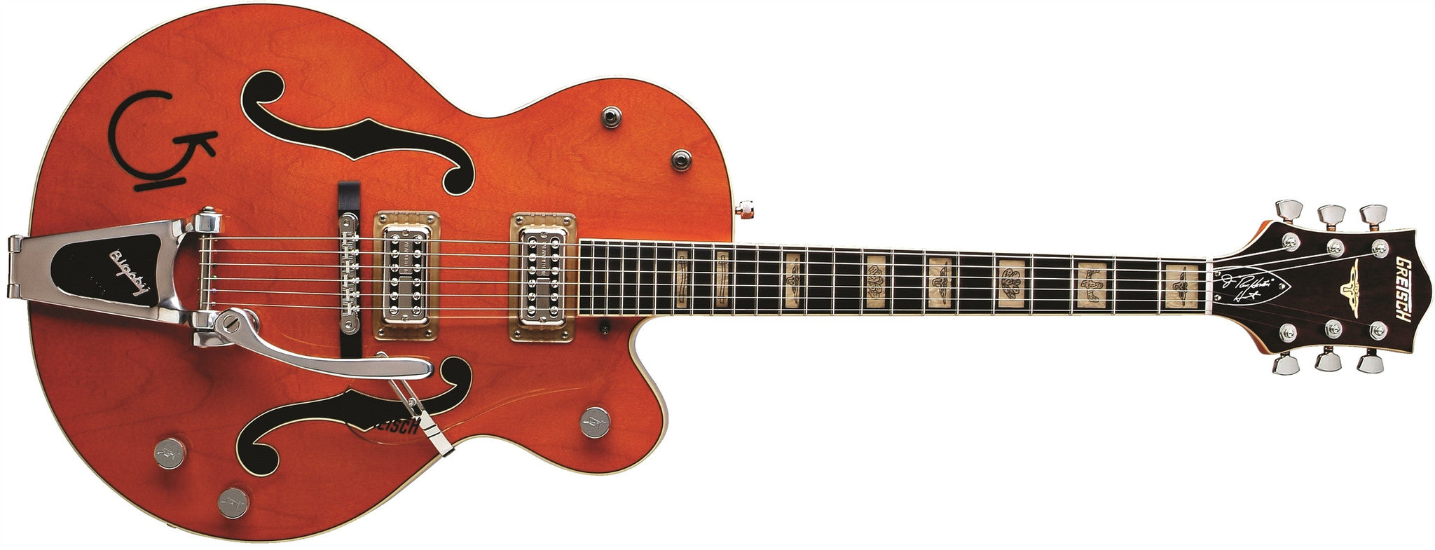 Gretsch G6120RHH Reverend Horton Heat Signature Hollow Body with Bigsby, Ebony Fingerboard, Orange Stain, Lacquer 2401217822 - L.A. Music - Canada's Favourite Music Store!