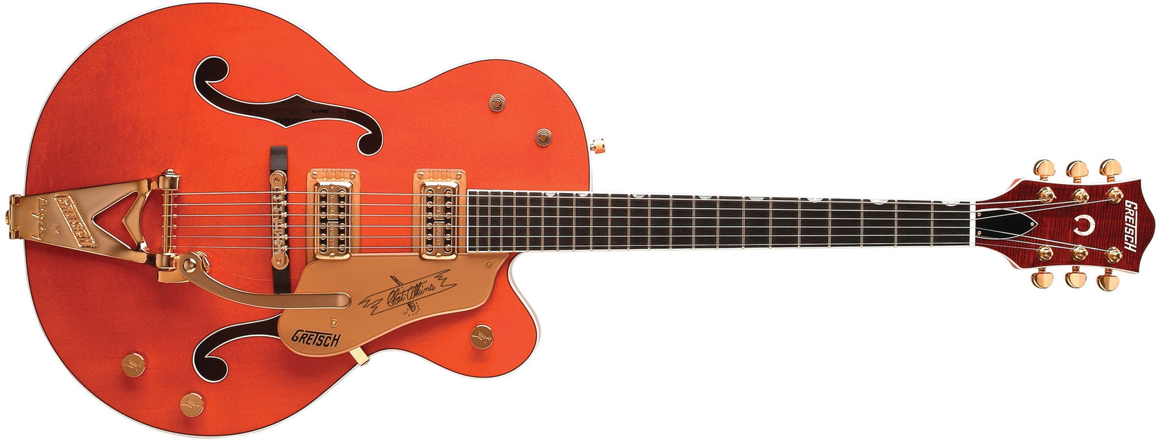 Gretsch G6120 Chet Atkins Hollow Body Ebony Fingerboard Orange