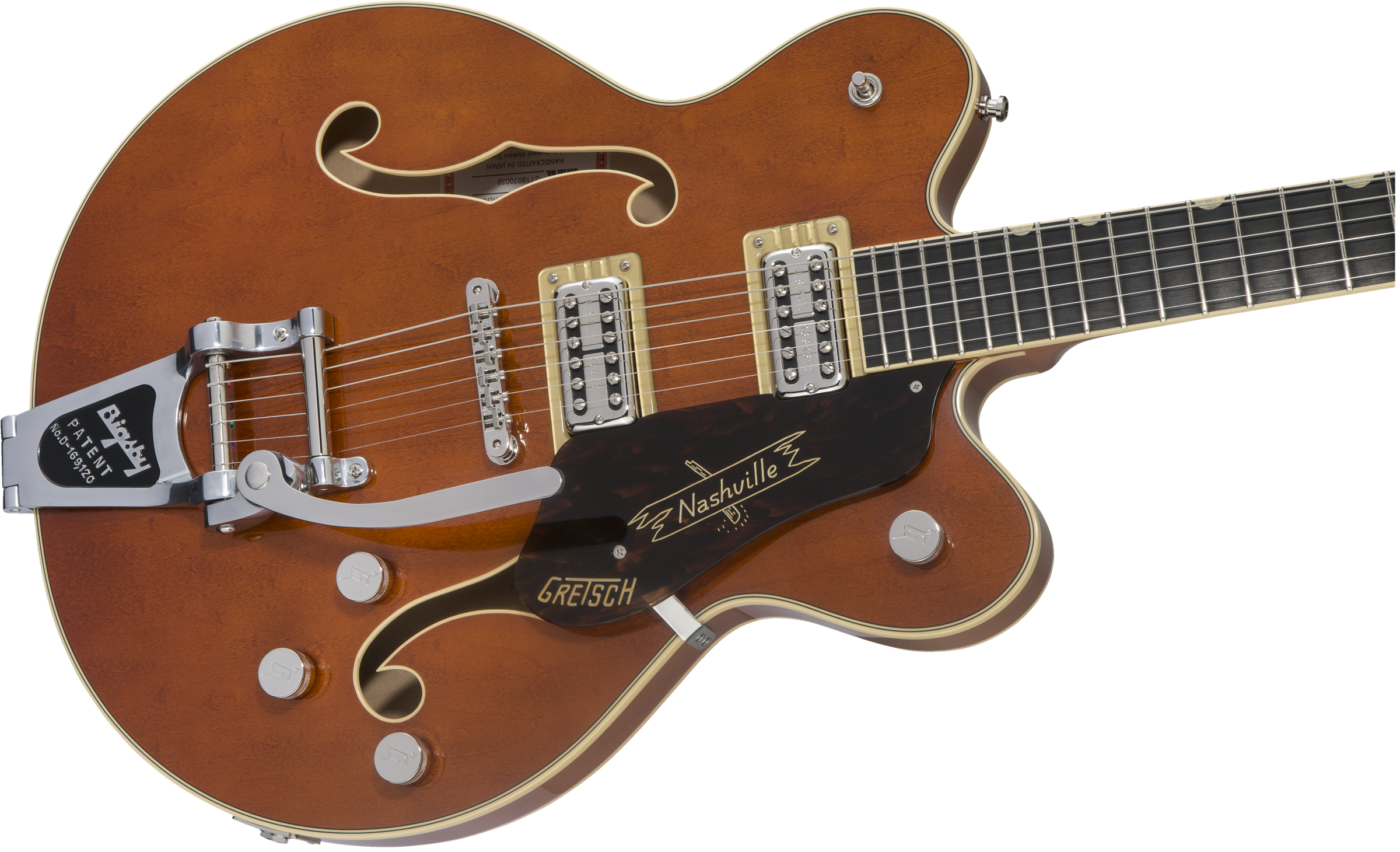 Gretsch G6620T Players Edition Nashville Center Block Double-Cut with String-Thru Bigsby Filtertron Pickups Round-Up Orange