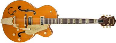 Gretsch G6120T-55GE Golden Era Edition 1955 Chet Atkins Hollow Body with Bigsby, TV Jones, Vintage Orange Stain, Lacquer 2401357822