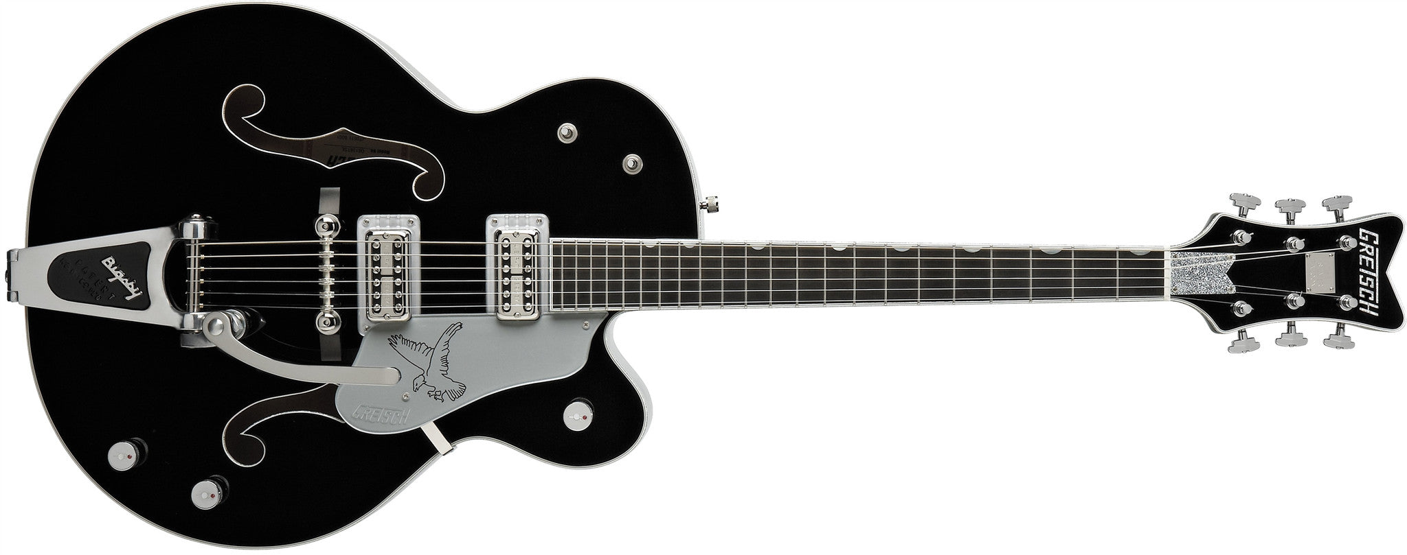 Gretsch G6136TSL Silver Falcon, Ebony Fingerboard, Black, with Bigsby Gretsch G6136TSL Silver Falcon, Ebony Fingerboard, Black, with Bigsby