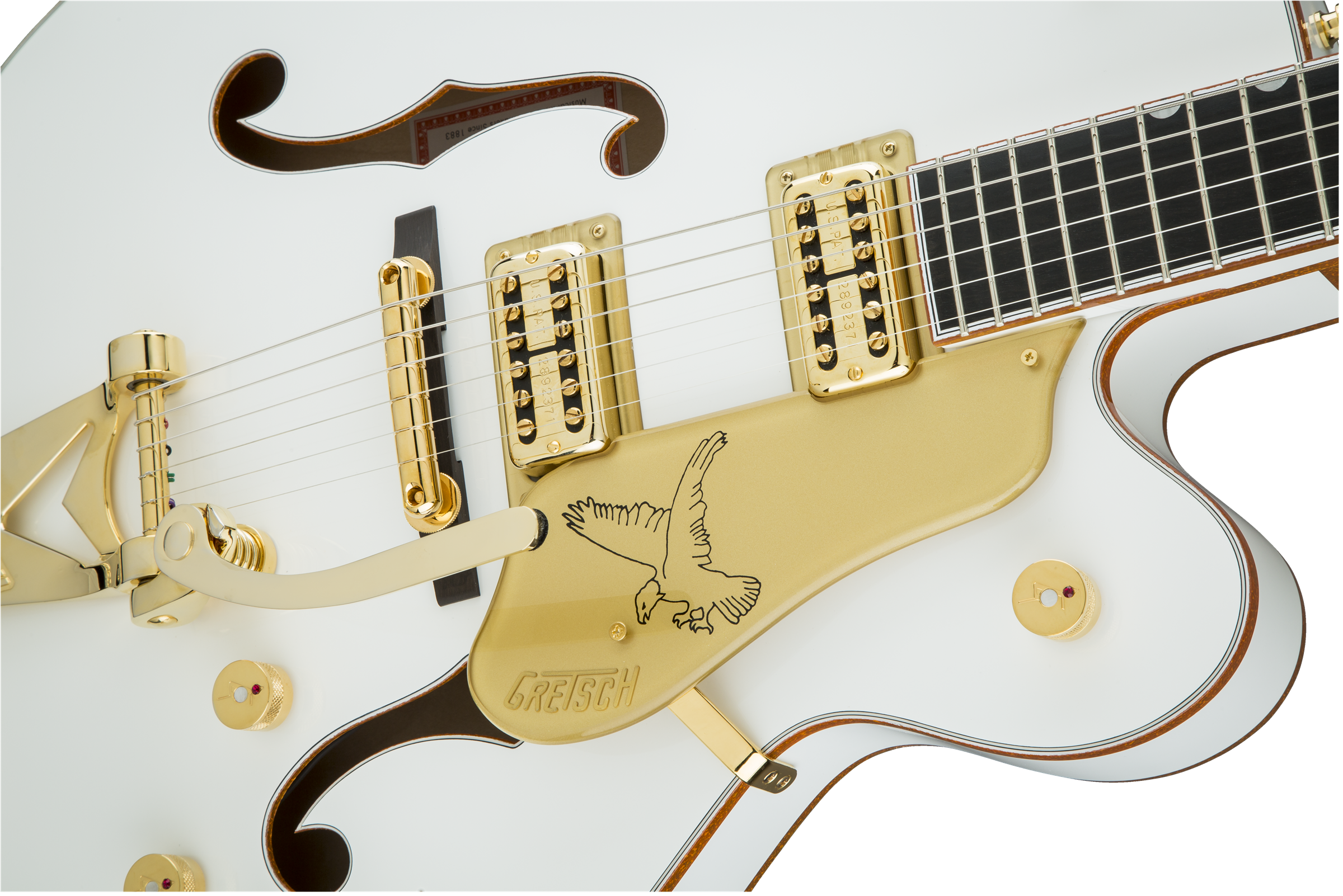 Gretsch G6136T-WHT Players Edition Falcon with String-Thru Bigsby, Filter'Tron Pickups, White 2401501805