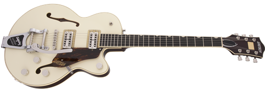 Gretsch G6659T Players Edition Broadkaster® Jr. Center Block Single-Cut with String-Thru Bigsby® Two-Tone Lotus Ivory/Walnut Stain