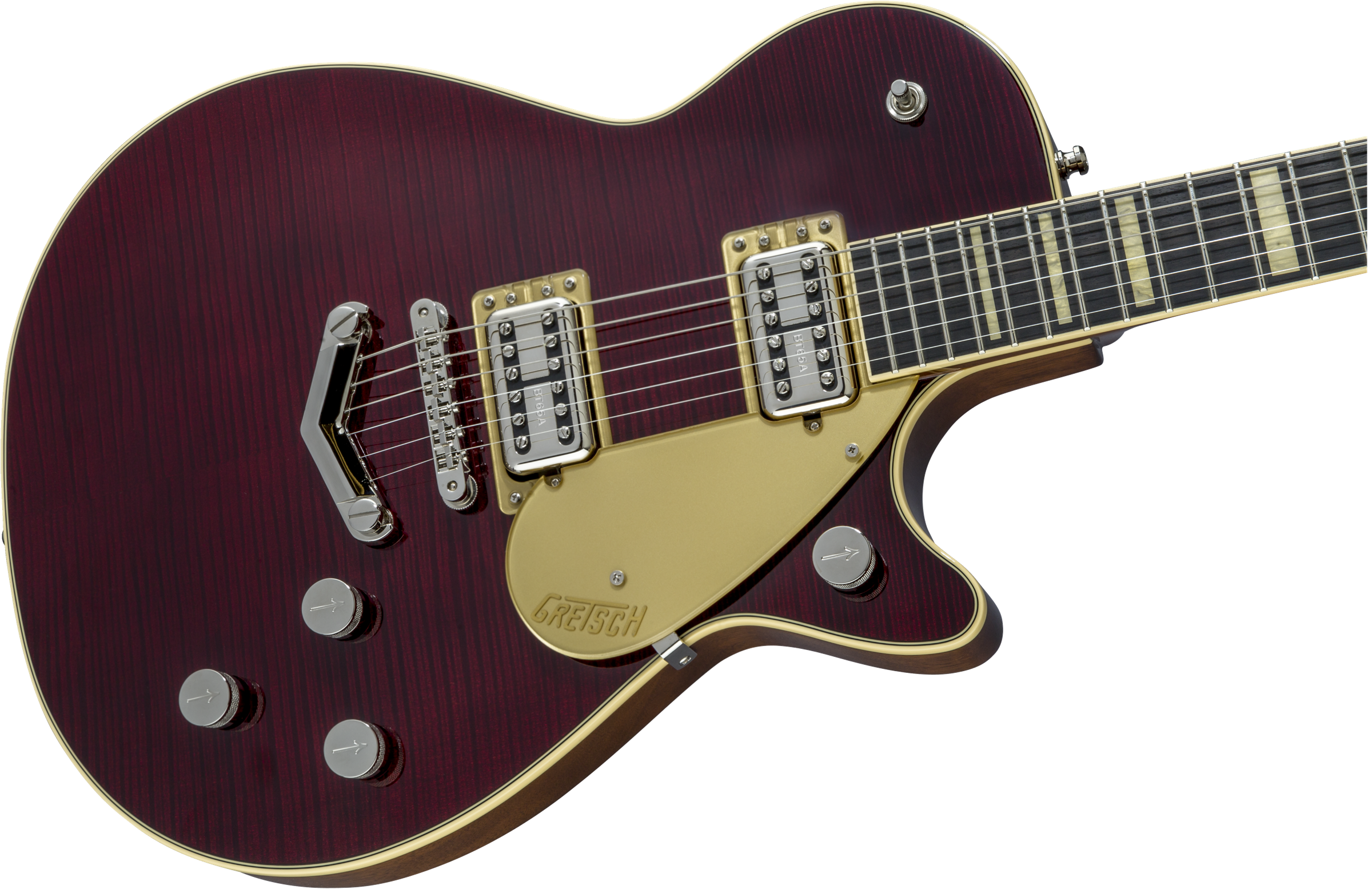GRETSCH G6228FM Players Edition Jet™ BT with "V" Stoptail Flame Maple Ebony Fingerboard Dark Cherry Stain