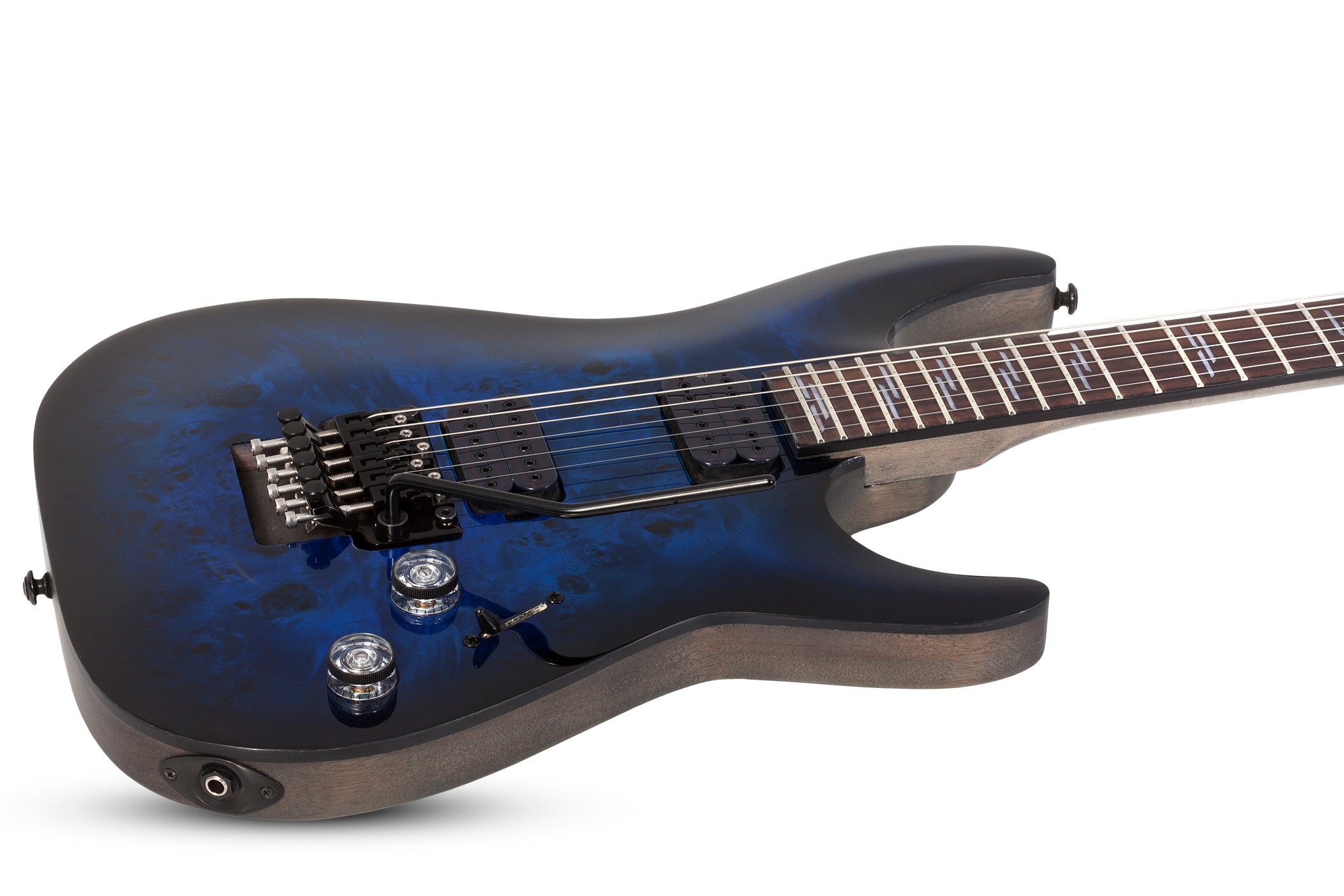 Schecter Omen Elite 6 Floyd Rose Electric Guitar See-Thru Blue Burst 2455-SHC