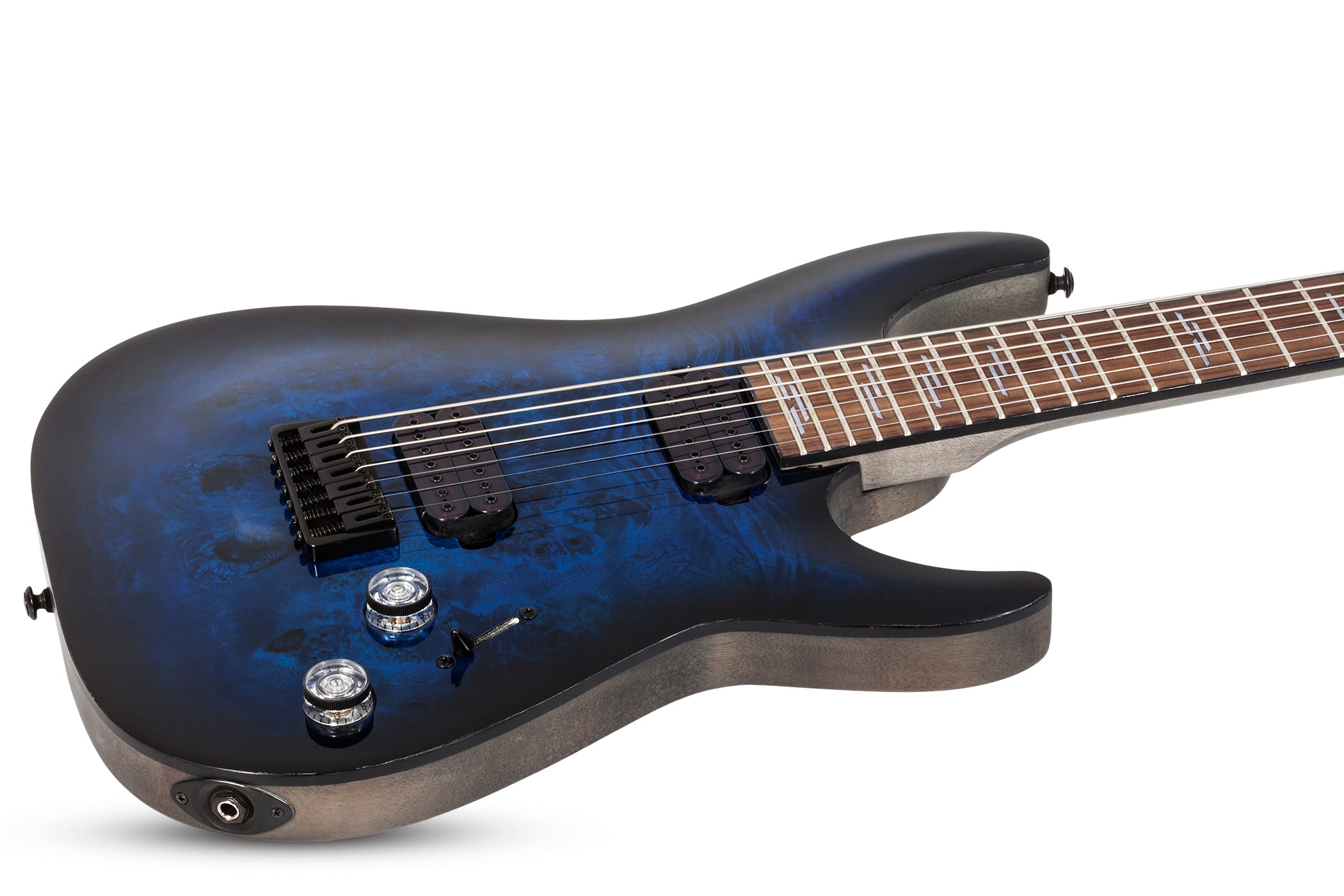 Schecter Omen Elite-7 7-String Electric Guitar See-Thru Blue Burst 2458-SHC
