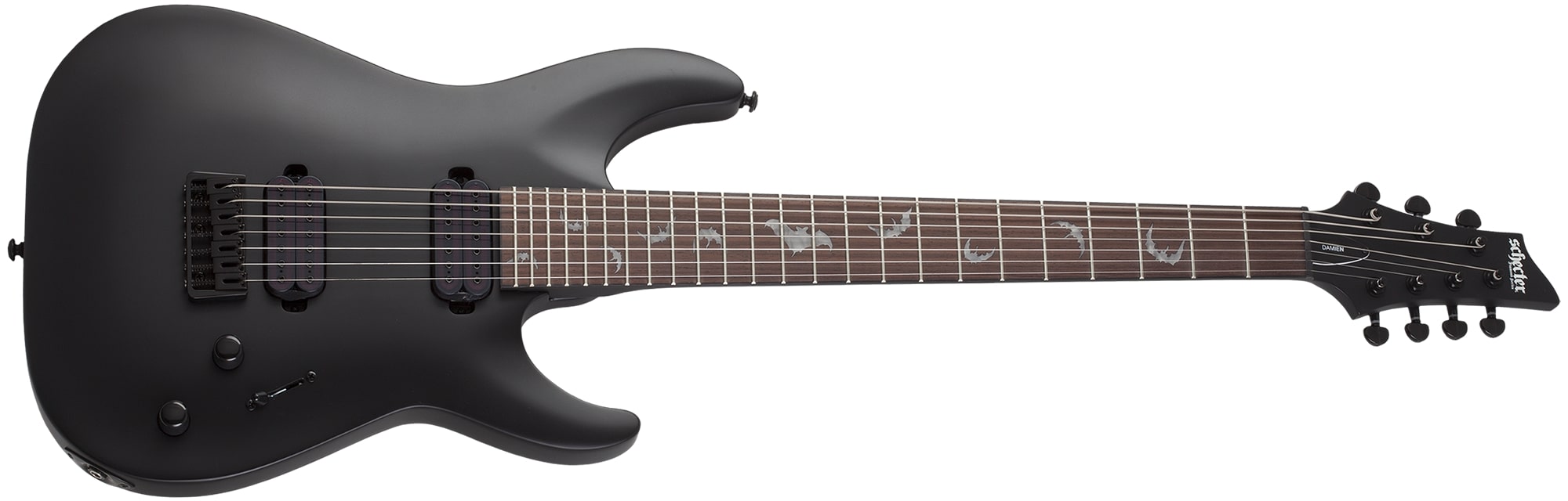 Schecter Damien-7 7 String Electric Guitar Satin Black 2472