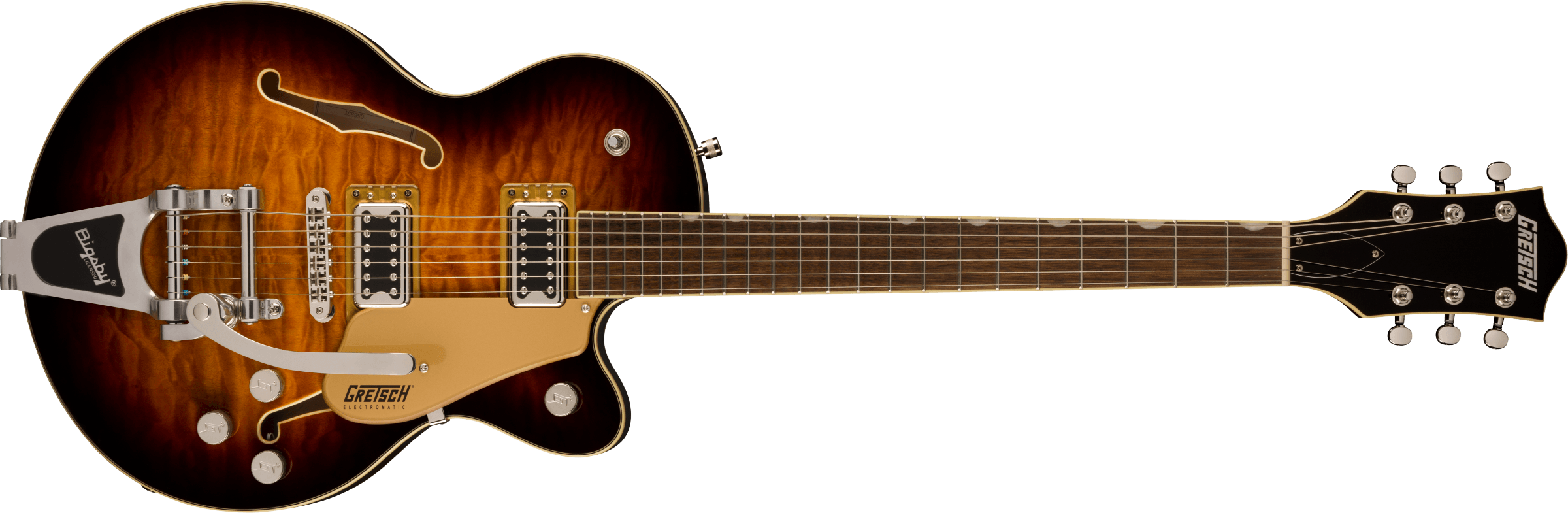 GRETSCH G5655T-QM Electromatic Center Block Jr. Single-Cut Quilted Maple with Bigsby Sweet Tea MODEL 2509876539