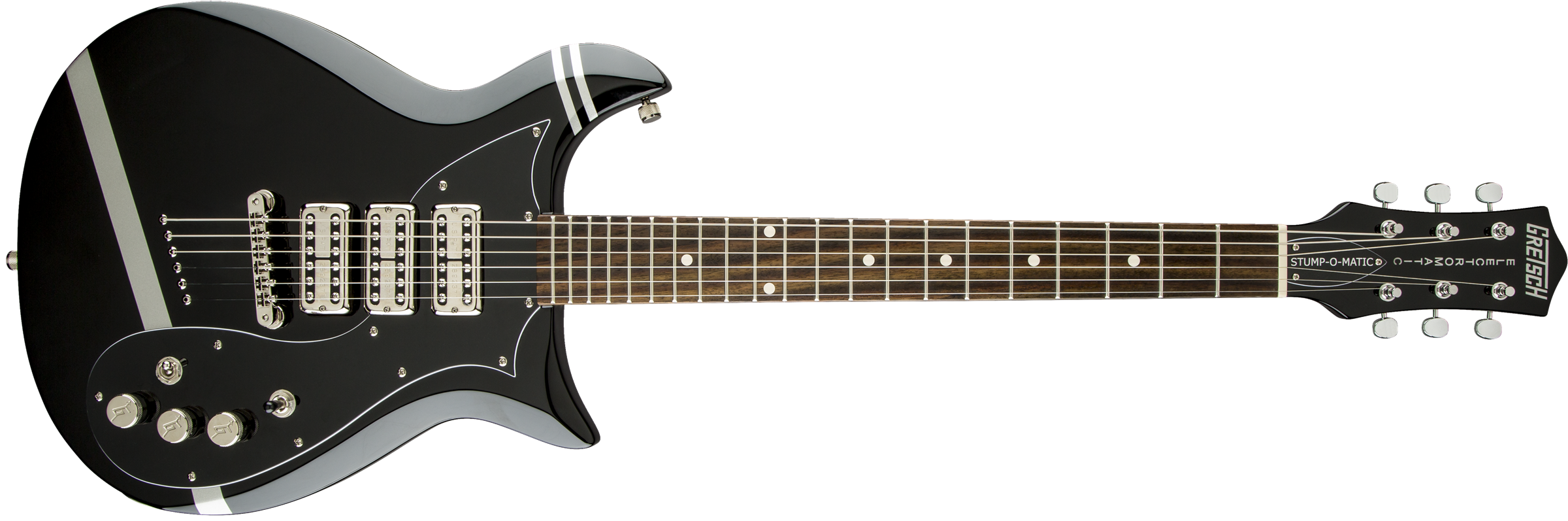 Gretsch G5135CVT-PS Patrick Stump Electromatic "STUMP-O-MATIC" CVT, Black with Pewter Stripes 2515202506