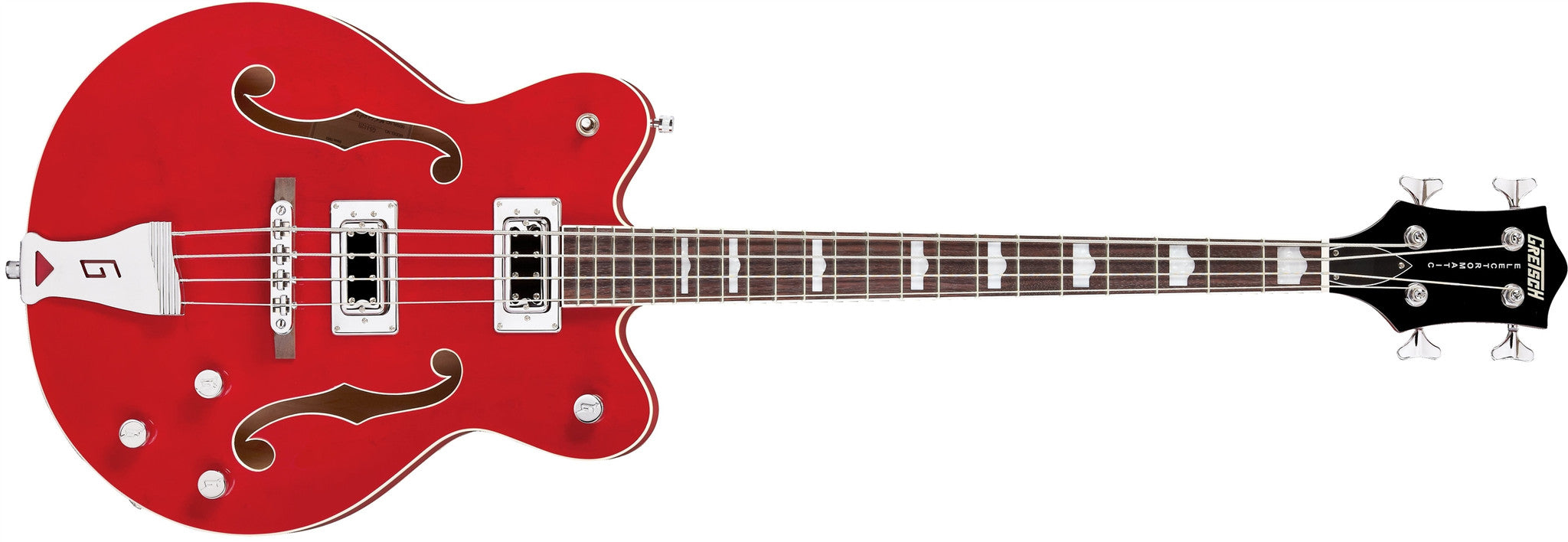 Gretsch G5442BDC Electromatic Hollow Body 30.3" Short Scale Bass, Rosewood Fingerboard, Transparent Red 2518002515 - L.A. Music - Canada's Favourite Music Store!