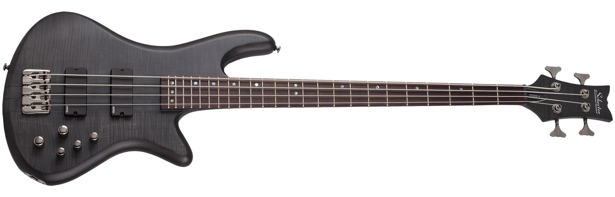 Schecter Stiletto Studio-4 Electric Bass See-thru Black Satin 2711-SHC