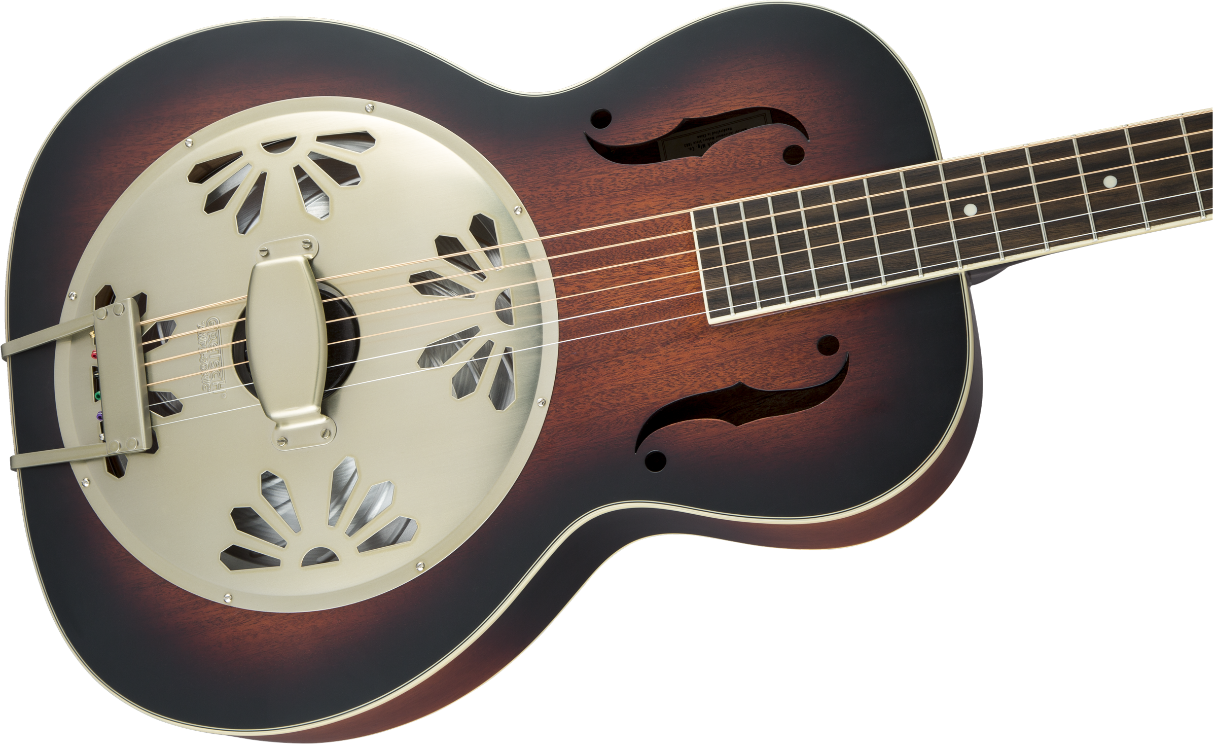 Gretsch G9241 Alligator Biscuit Round Neck Resonator Guitar with Fishman Nashville Pickup  2 Color Sunburst