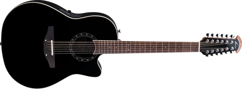 Ovation Standard Balladeer, Deep Contour Cutaway 12-String, Black 2751AX-5_110772 - L.A. Music - Canada's Favourite Music Store!