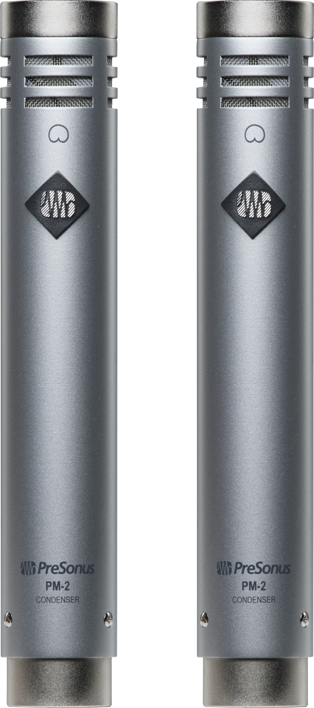 PreSonus® PM-2 Stereo Pair of Small-Diaphragm Cardioid Condenser Microphones, Black 2777300104