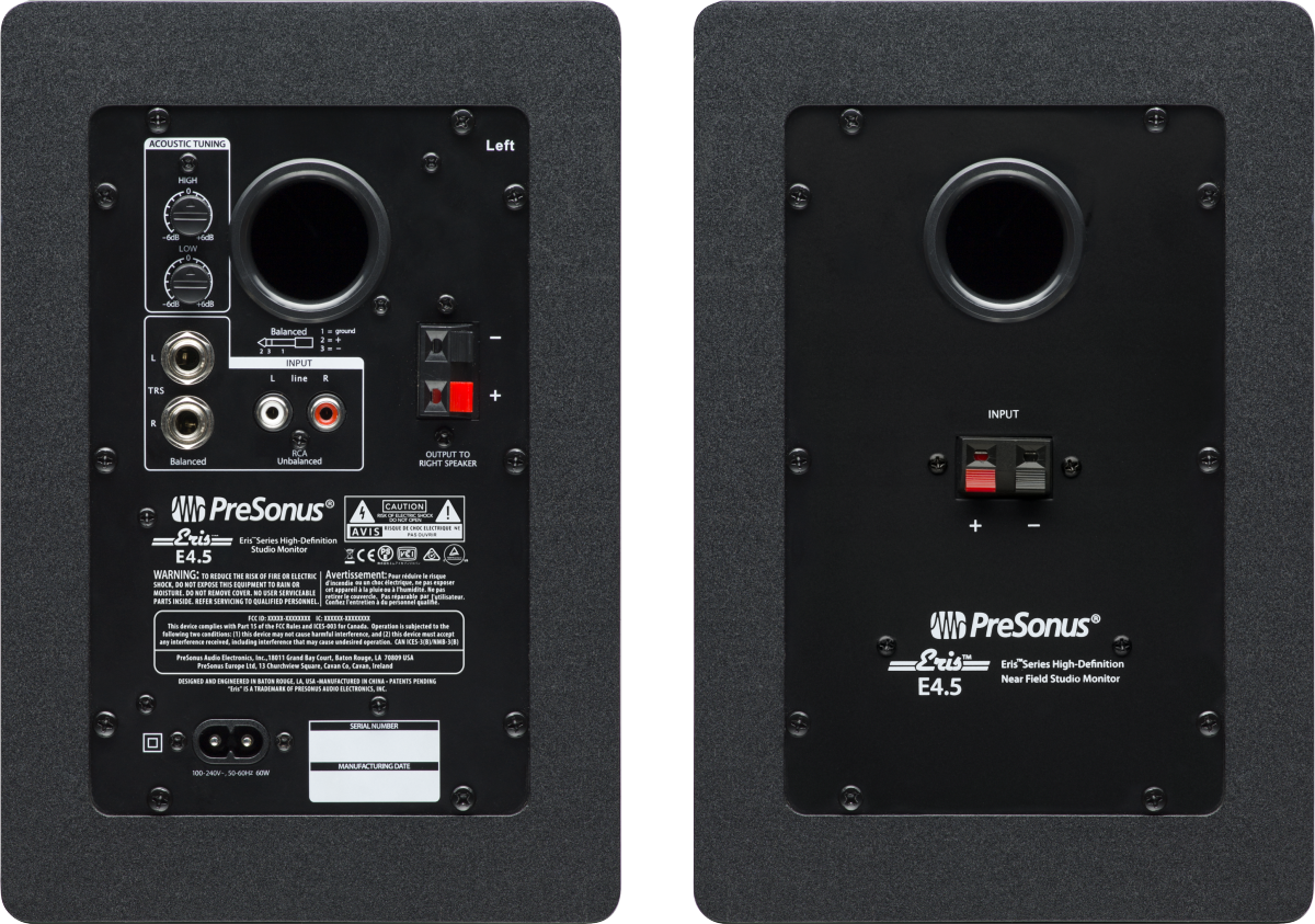 PreSonus® Eris® E4.5 Studio Monitor, Black 2777500103 — L.A. Music PreSonus® Eris® E4.5 Studio Monitor, Black 2777500103 — L.A. Music