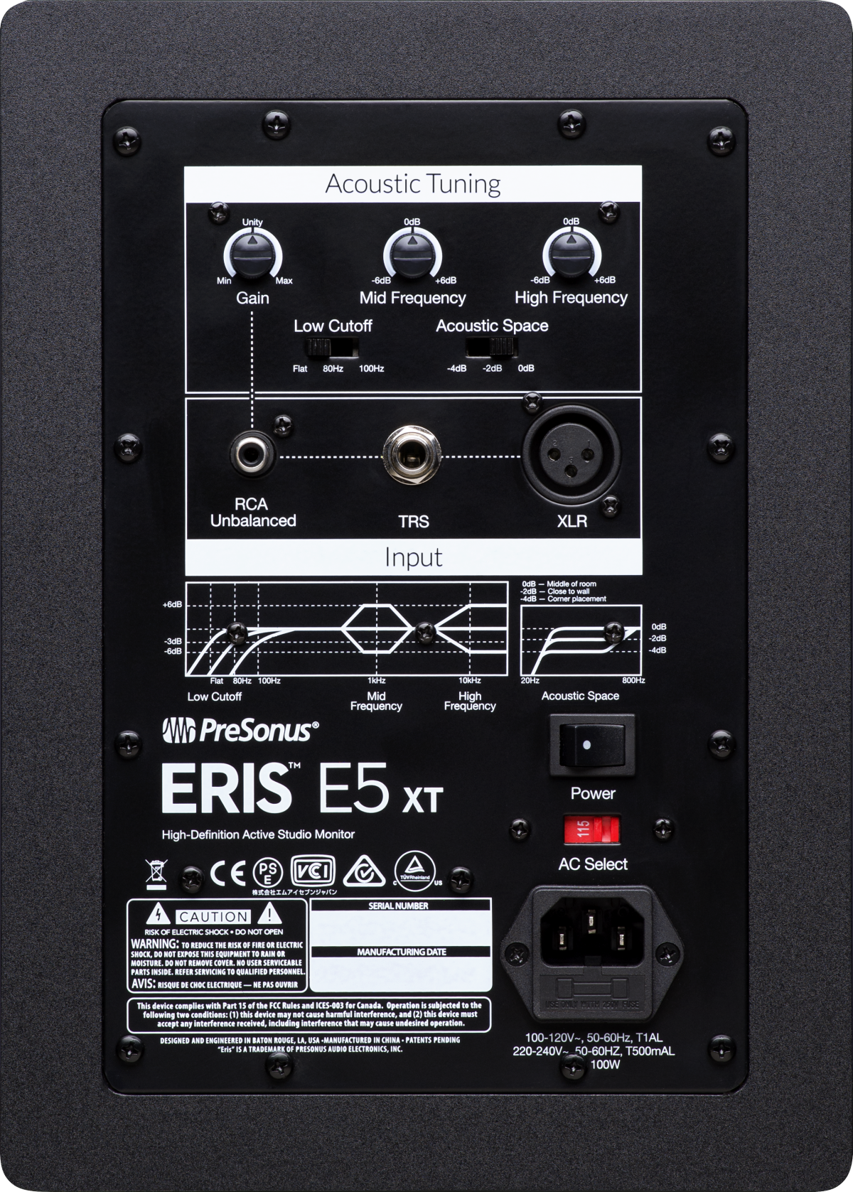 PreSonus® Eris® E5 XT Studio Monitor, Black 2777500109