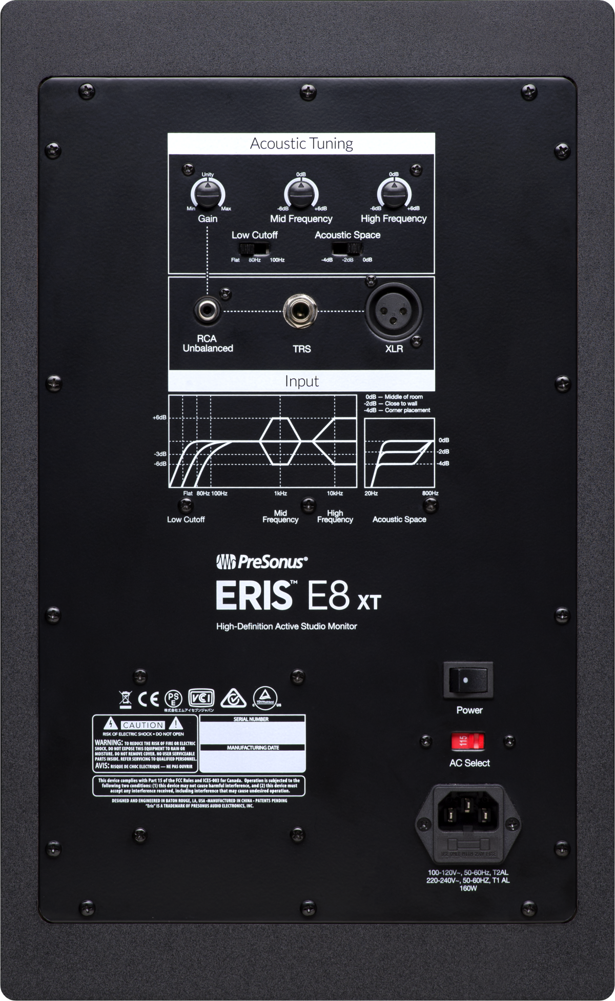 PreSonus® Eris® E8 XT Studio Monitor, Black, 2777500113