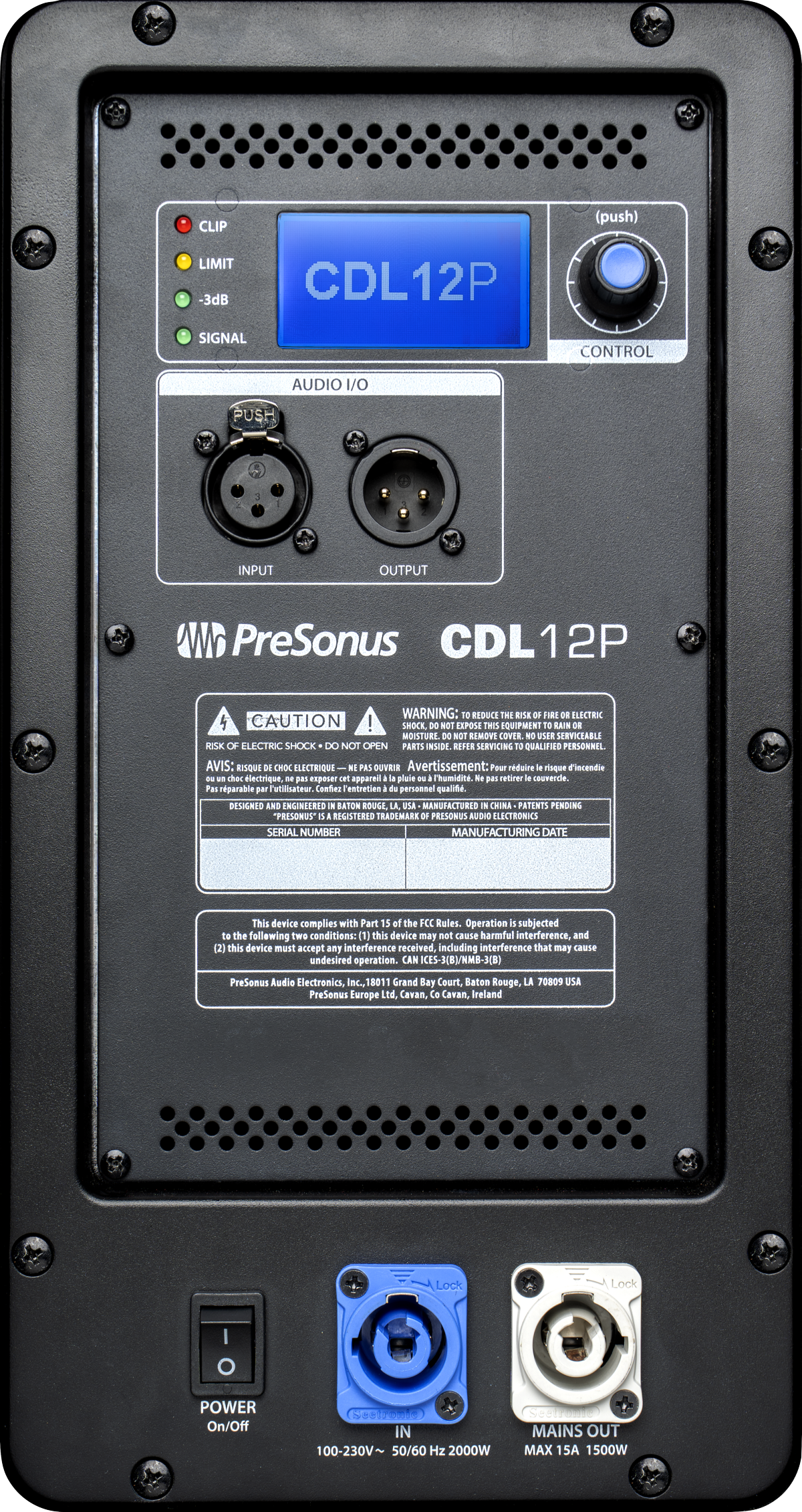 PreSonus® CDL12P Constant Directivity Sound Reinforcement Loudspeaker, Black 2779100202