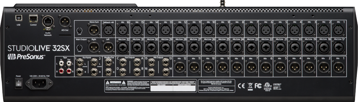PreSonus StudioLive Series III 32SX Digital Console Mixer, Gray 2779200403