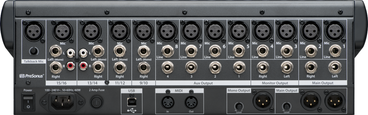 PreSonus® StudioLive® Classic 16.0.2 USB Digital Console Mixer, Gray 2779200501