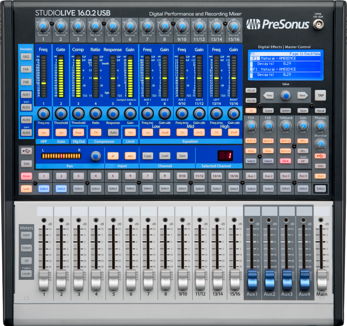 PreSonus® StudioLive® Classic 16.0.2 USB Digital Console Mixer, Gray 2779200501